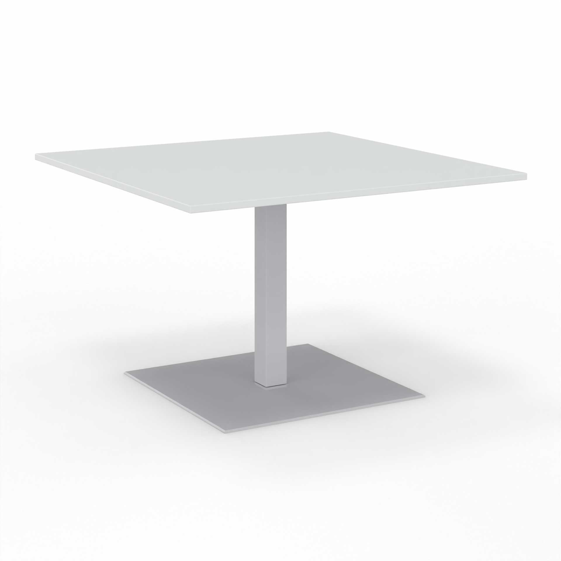 Image of Sitzungstisch Tradingzone GO Swiss 120x120 cm, Weissgrau/Silbergrau, Quadratisch, Neu, Tisch - Für professionelle Meetings