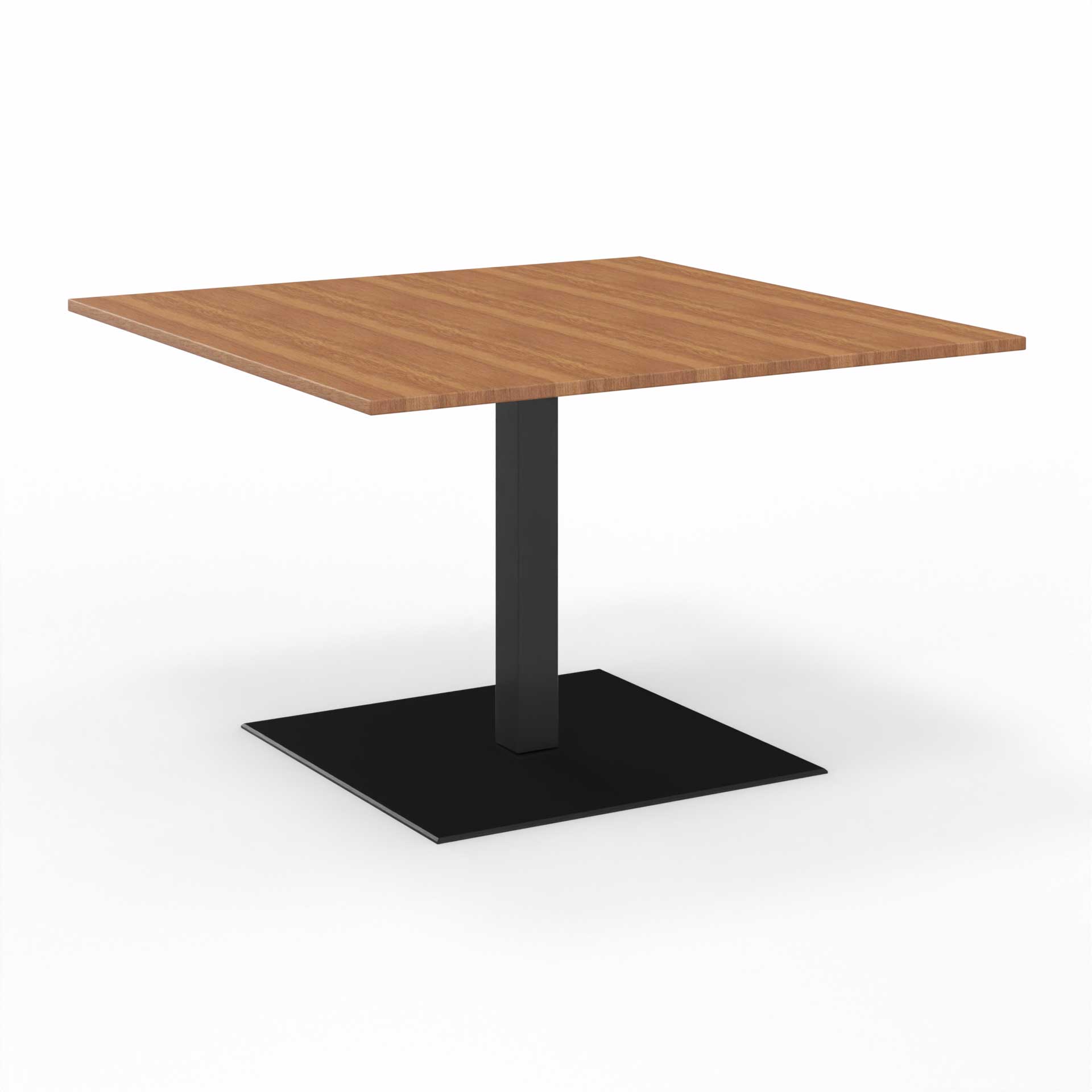 Image of Sitzungstisch Tradingzone GO Swiss 120x120 cm, Nussbaum/Schwarz, Quadratisch, Neu, Tisch - Für professionelle Meetings