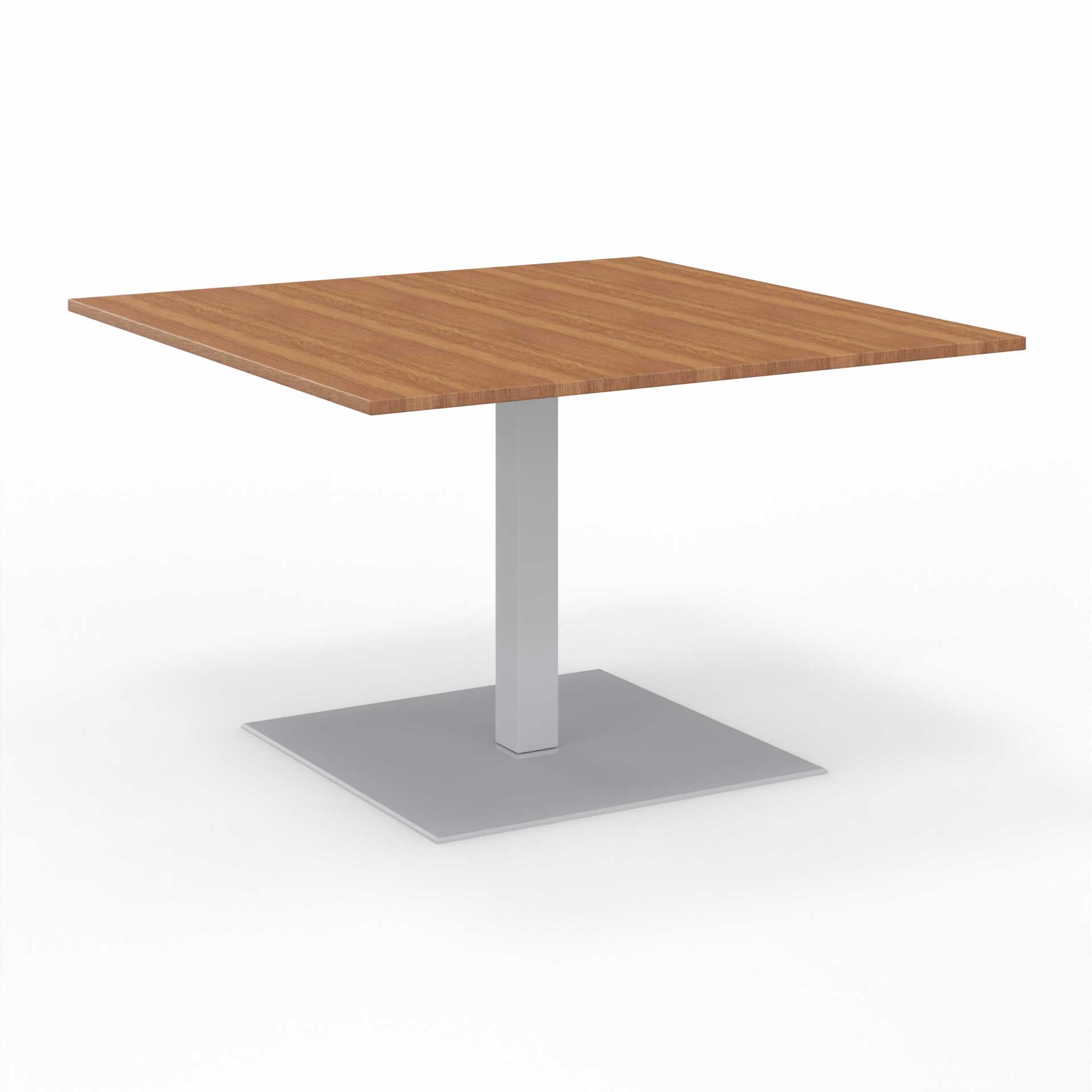 Image of Sitzungstisch Tradingzone GO Swiss 120x120 cm, Nussbaum/Silbergrau, Quadratisch, Neu, Tisch - Für professionelle Meetings