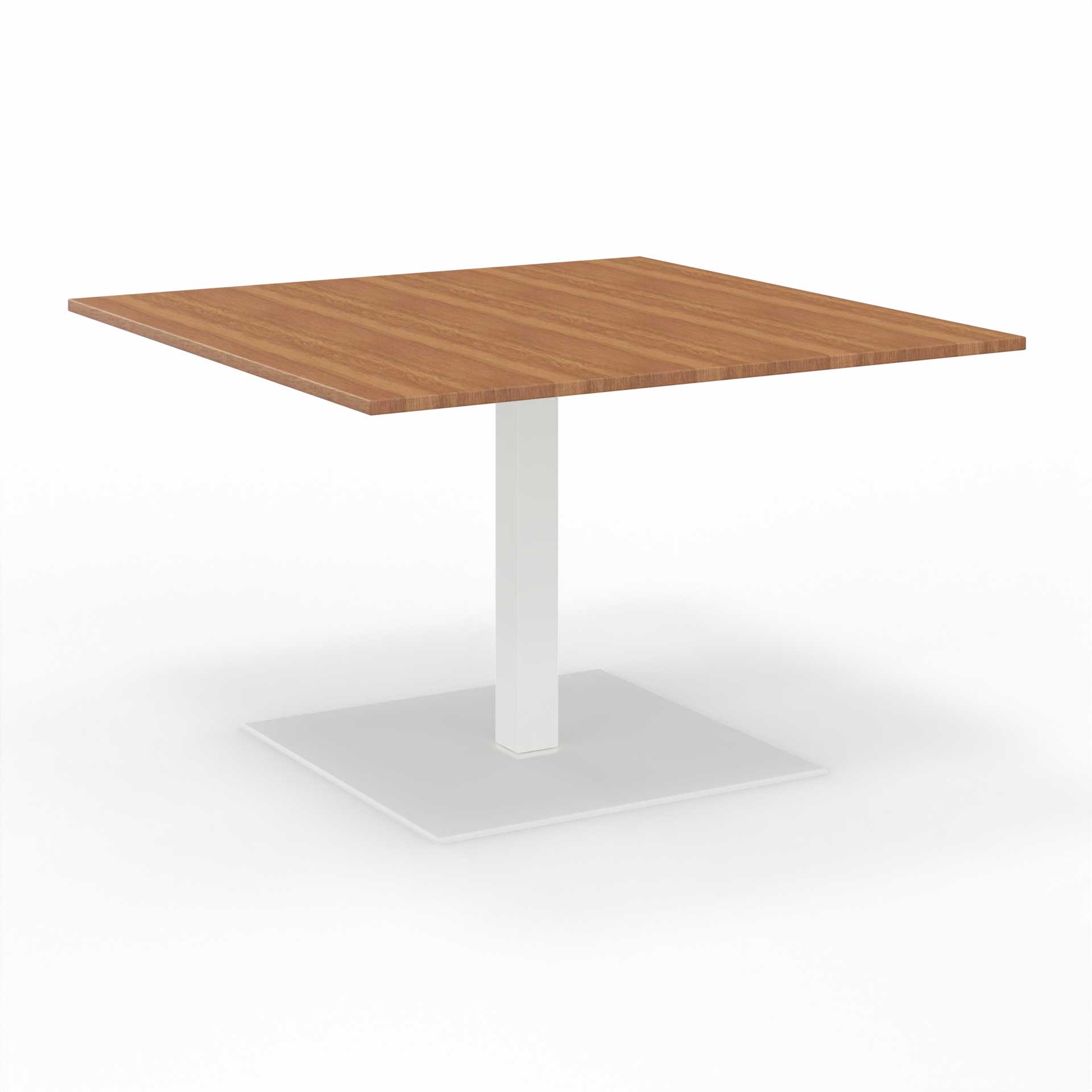 Image of Sitzungstisch Tradingzone GO Swiss 120x120 cm, Nussbaum/Weiss, Quadratisch, Neu, Tisch - Für professionelle Meetings