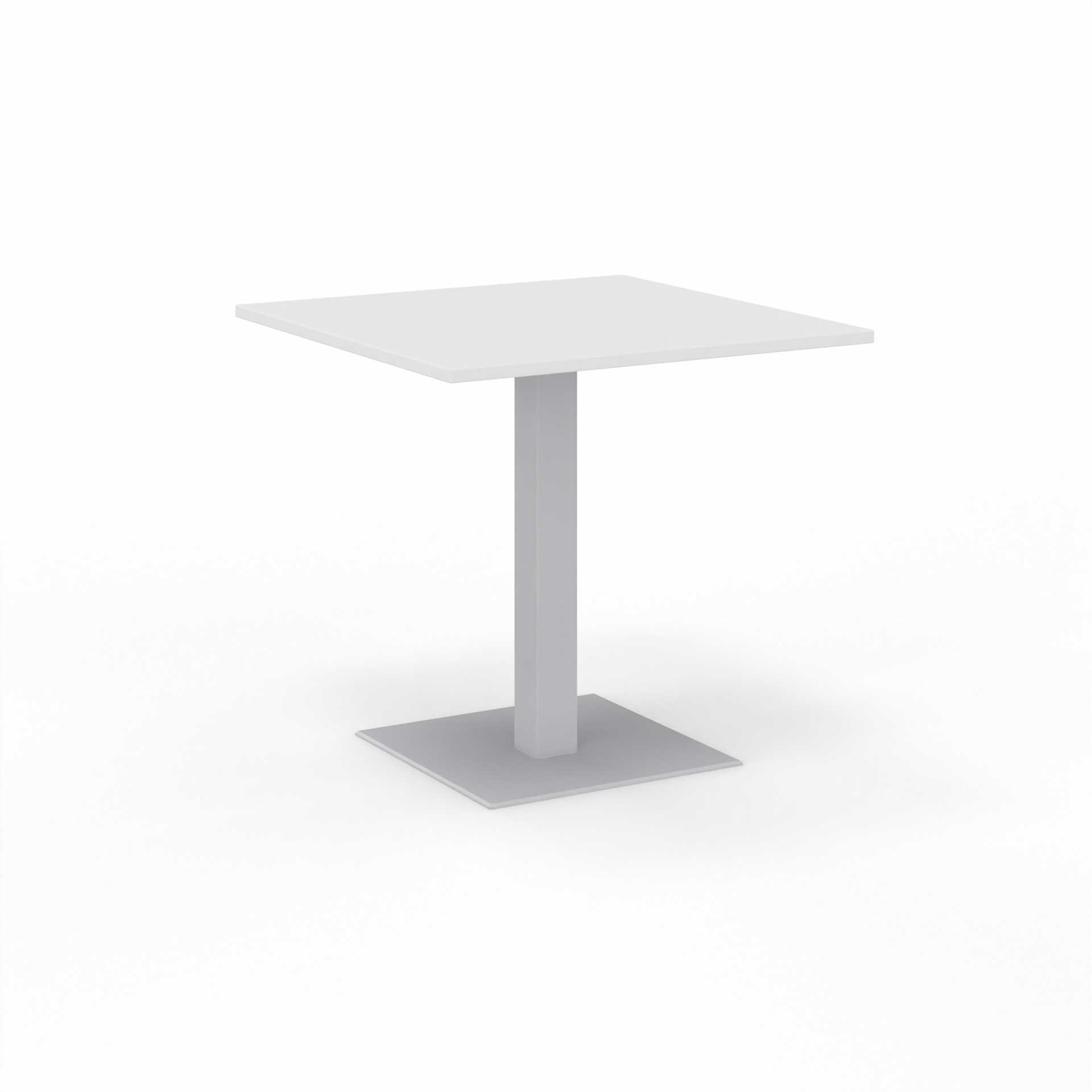 Image of Sitzungstisch Tradingzone GO Swiss 80x80 cm, Weiss/Silbergrau, Quadratisch, Neu, Tisch - Für professionelle Meetings