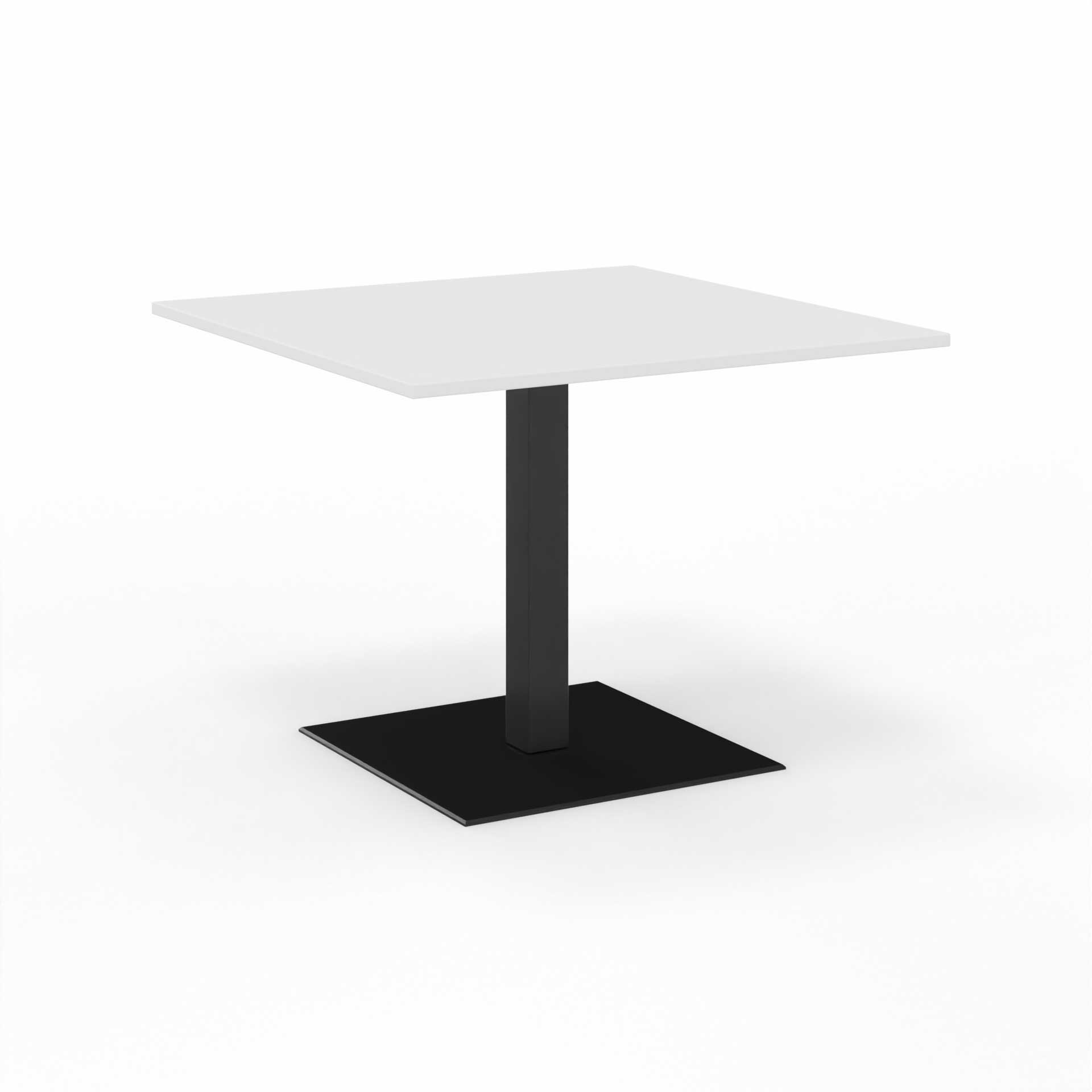 Image of Sitzungstisch Tradingzone GO Swiss 100x100 cm, Weiss/Schwarz, Quadratisch, Neu, Tisch - Für professionelle Meetings