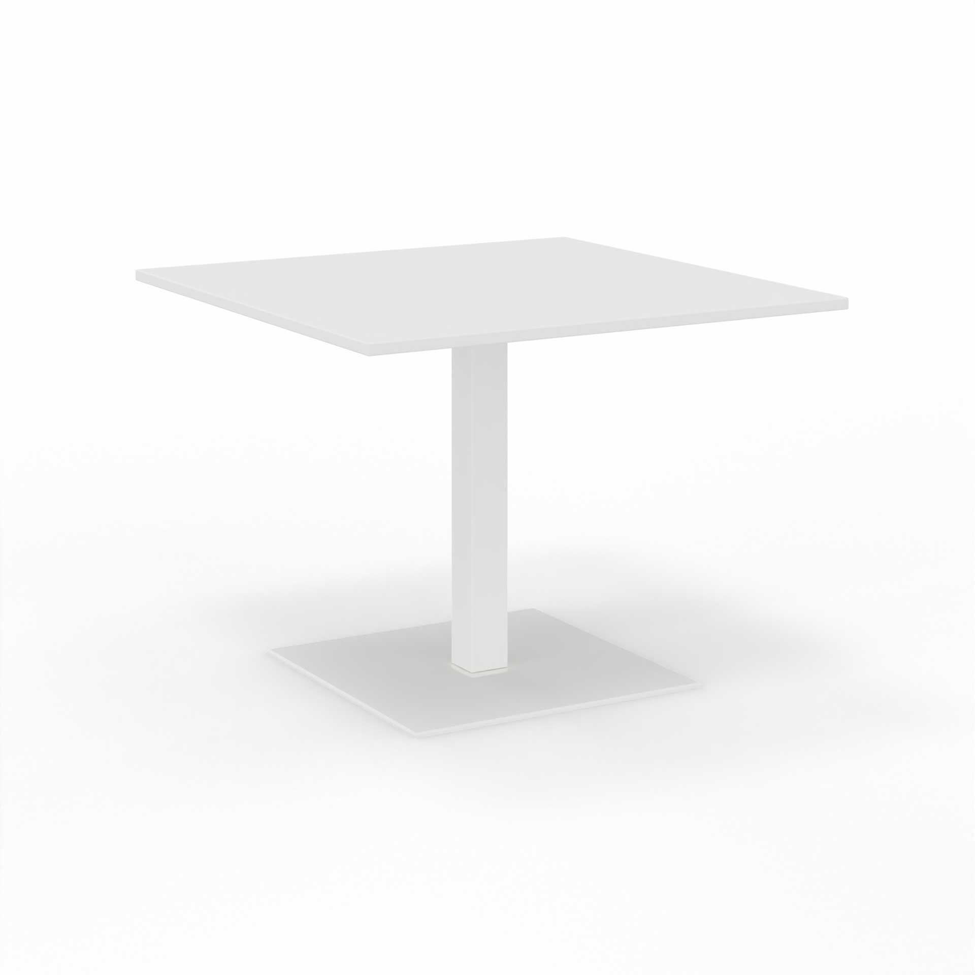 Sitzungstisch Tradingzone GO Swiss 100x100 cm, Weiss/Weiss, Quadratisch, Neu, Tisch - Für professionelle Meetings