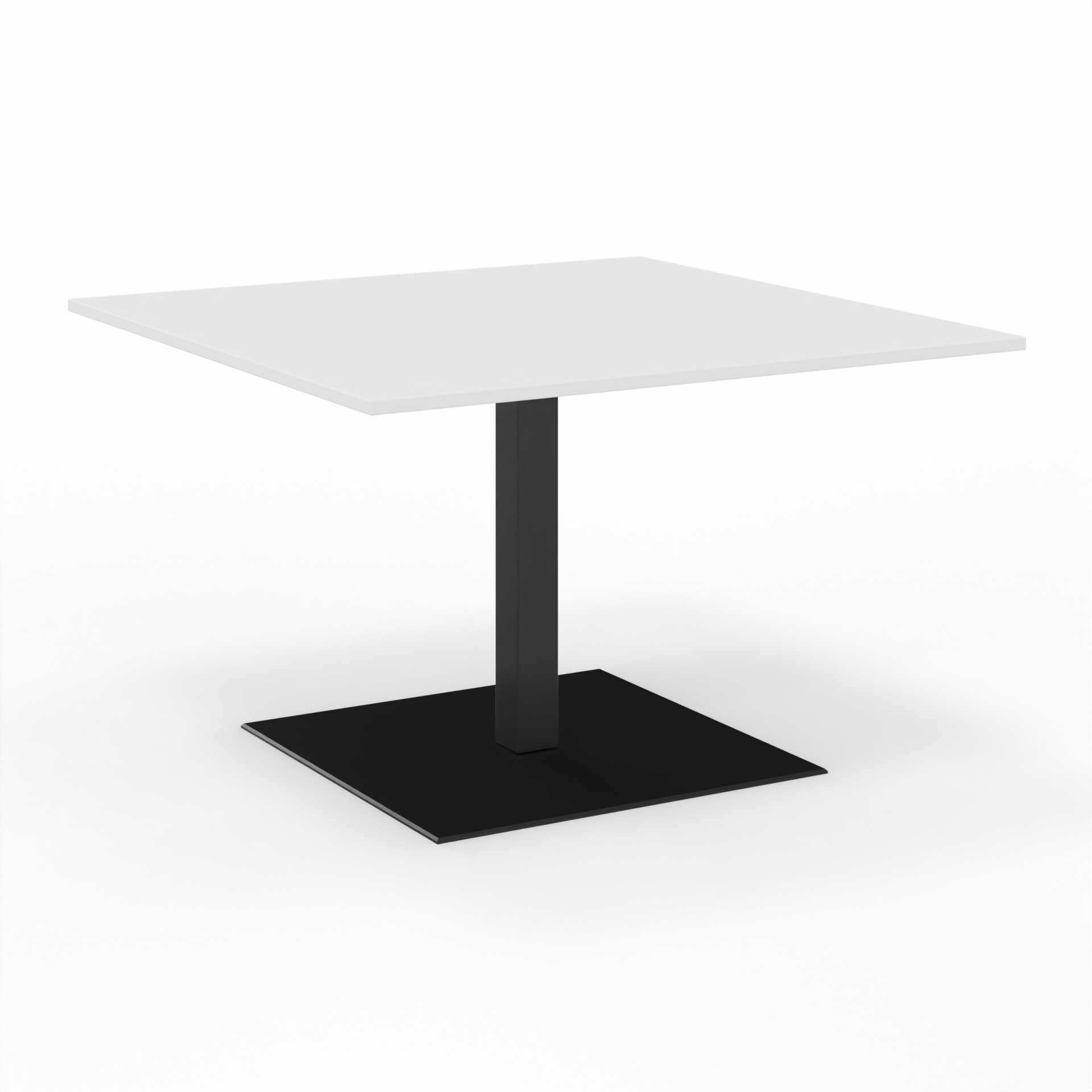 Image of Sitzungstisch Tradingzone GO Swiss 120x120 cm, Weiss/Schwarz, Quadratisch, Neu, Tisch - Für professionelle Meetings