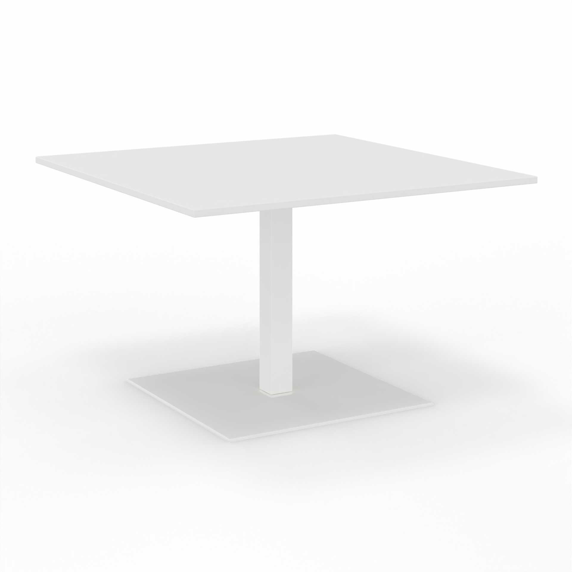 Image of Sitzungstisch Tradingzone GO Swiss 120x120 cm, Weiss/Weiss, Quadratisch, Neu, Tisch - Für professionelle Meetings