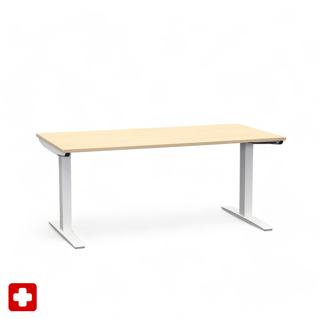 Höhenverstellbare Arbeitstische Sitag SitagActive Liftmatic Light (Eiche, Sehr gut, 160x80, Weiss)
