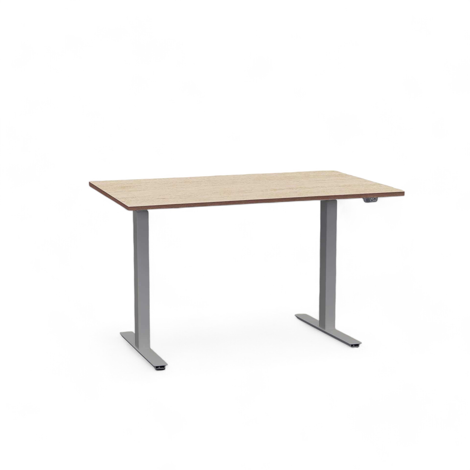 Ergonomique Bureau réglable en hauteur Tradingzone Home 2.0 120x70 cm, Chêne clair/Gris argenté, Nouveau, Pupitre - idéal pour le bureau ou la maison