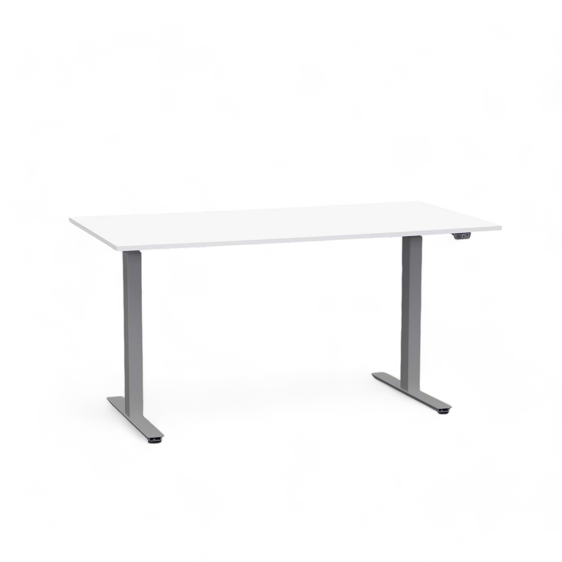 Schreibtisch el. höhenverstellbar Tradingzone Home 2.0 (Weiss, Neu, 140x70, Silbergrau)