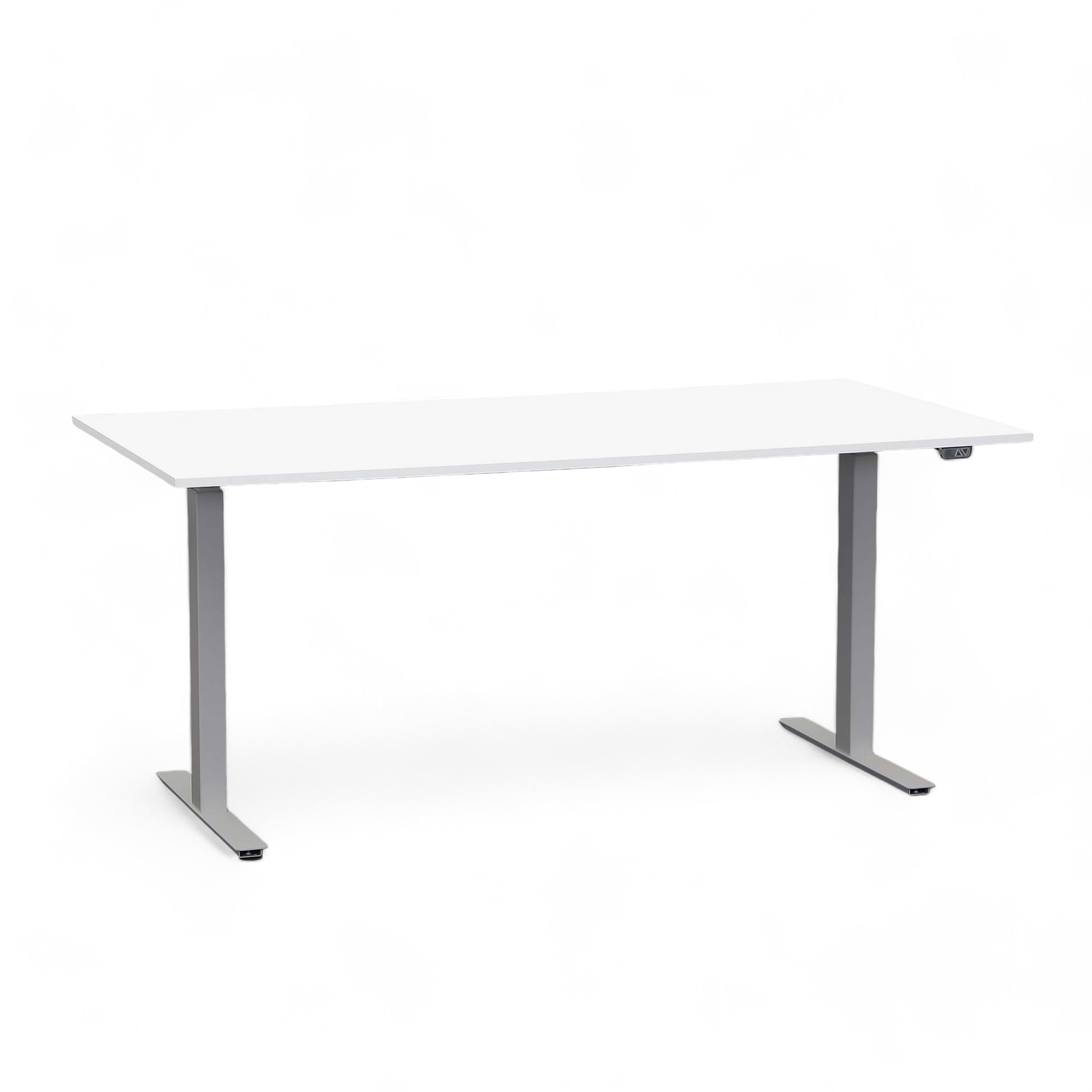 Schreibtisch el. höhenverstellbar Tradingzone Home 2.0 (Weiss, Neu, 160x80, Silbergrau)
