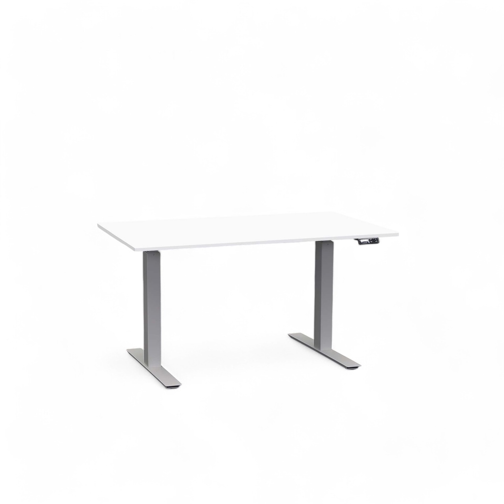 Elektrisch höhenverstellbarer Schreibtisch Tradingzone Work Pro (Neu, 120x70, Weiss, Silbergrau)