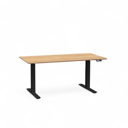 Elektrisch höhenverstellbarer Schreibtisch Tradingzone Work Pro (Nussbaum, Neu, 140x70, Schwarz)