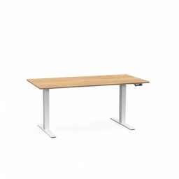 Elektrisch höhenverstellbarer Schreibtisch Tradingzone Work Pro (Nussbaum, Neu, 140x70, Weiss)
