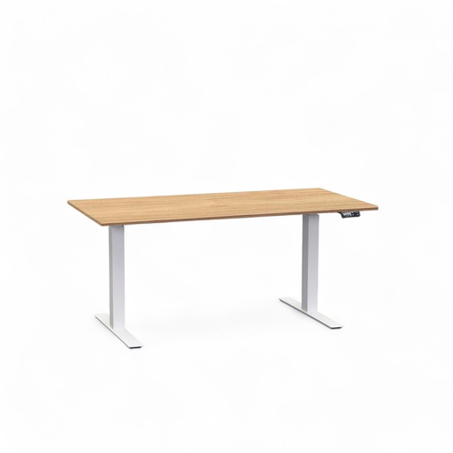 Elektrisch höhenverstellbarer Schreibtisch Tradingzone Work Pro (Nussbaum, Neu, 140x70, Weiss)