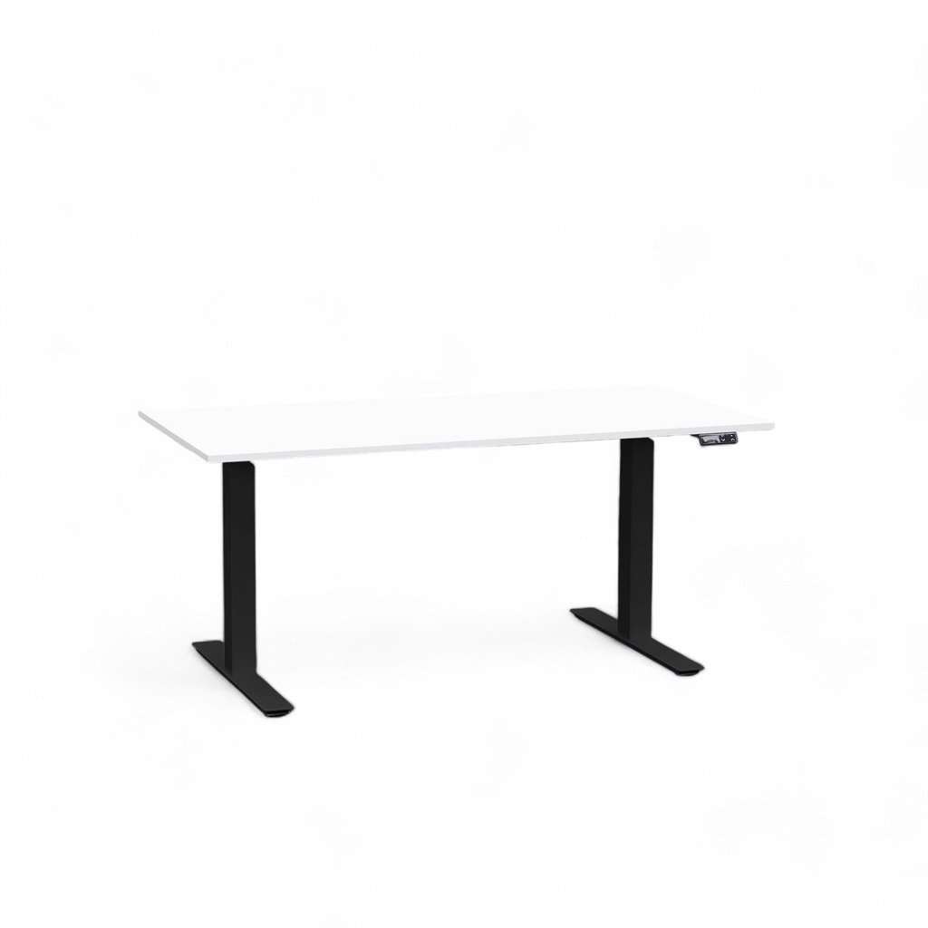 Elektrisch höhenverstellbarer Schreibtisch Tradingzone Work Pro (Weiss, Neu, 140x70, Schwarz)
