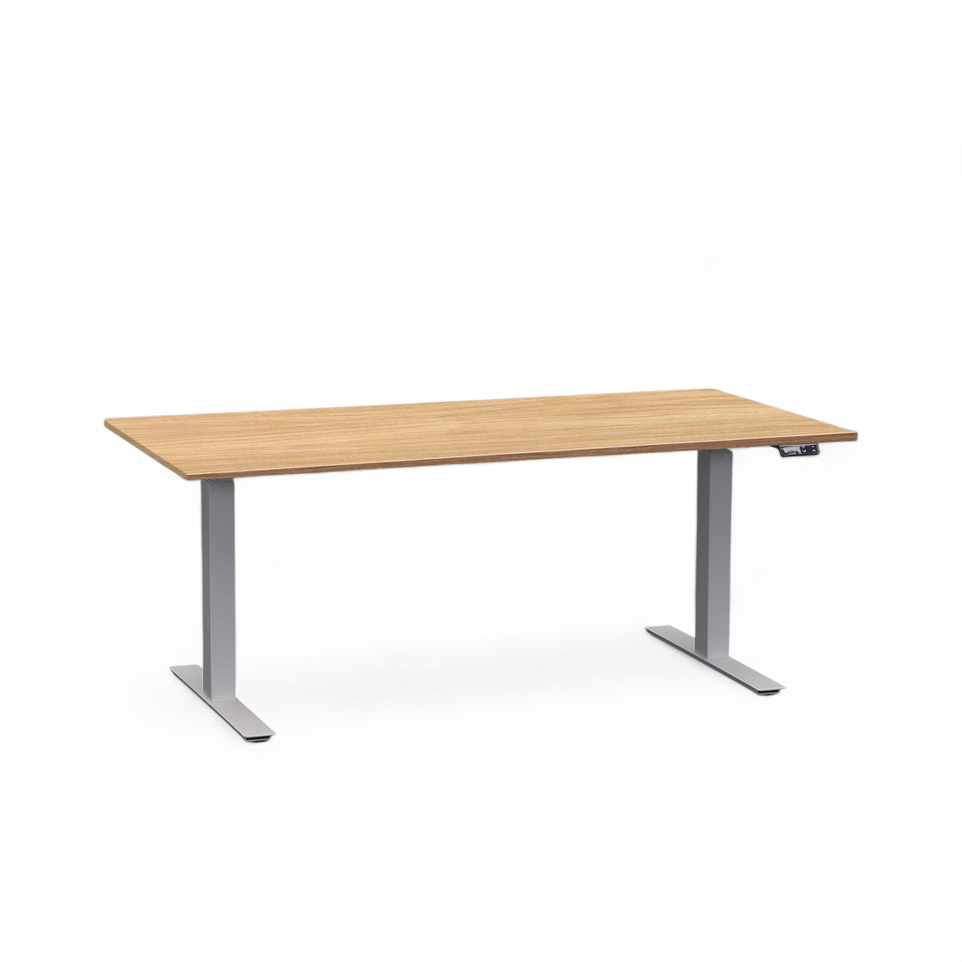 Electrically height-adjustable Tradingzone Work Pro desk (Walnut, New, 160x80, Silver gray)