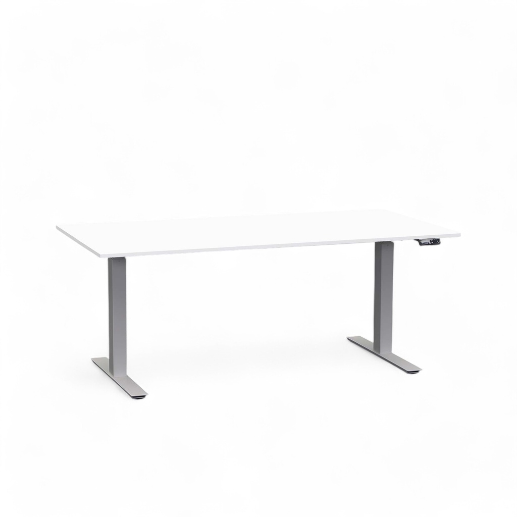 Elektrisch höhenverstellbarer Schreibtisch Tradingzone Work Pro (Neu, 160x80, Weiss, Silbergrau)