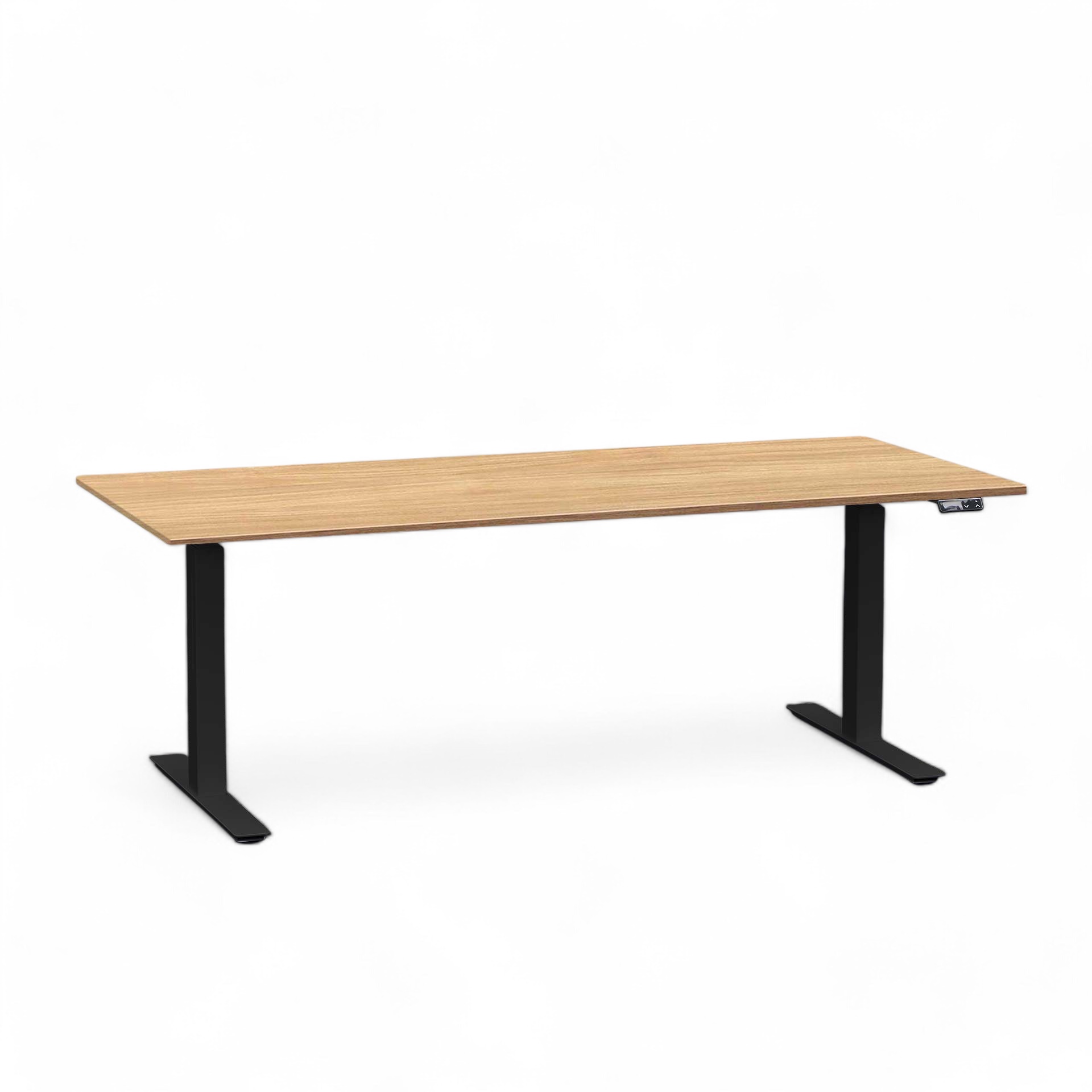 Elektrisch höhenverstellbarer Schreibtisch Tradingzone Work Pro (Nussbaum, Neu, 180x80, Schwarz)