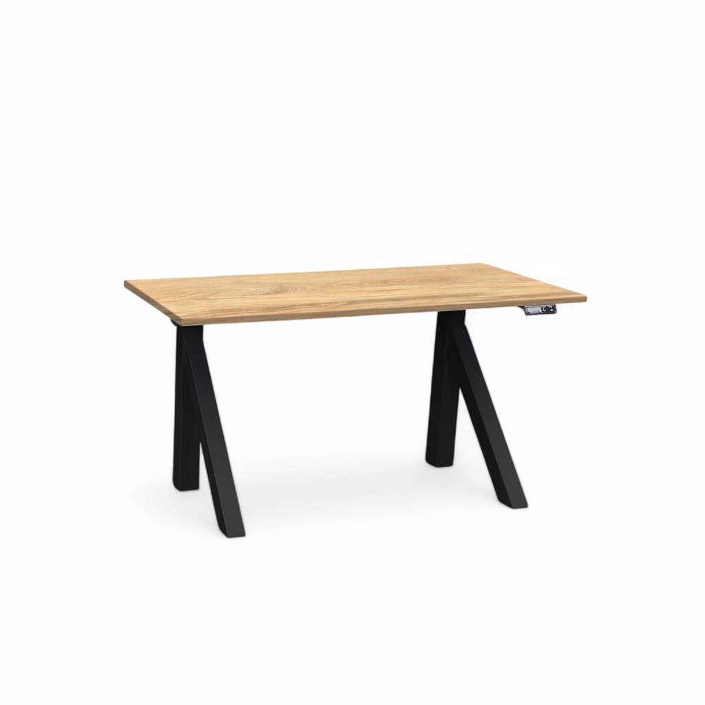 Elektrisch höhenverstellbarer Schreibtisch Tradingzone Design Lift (Eiche dunkel, Neu, 120x70, Schwarz)