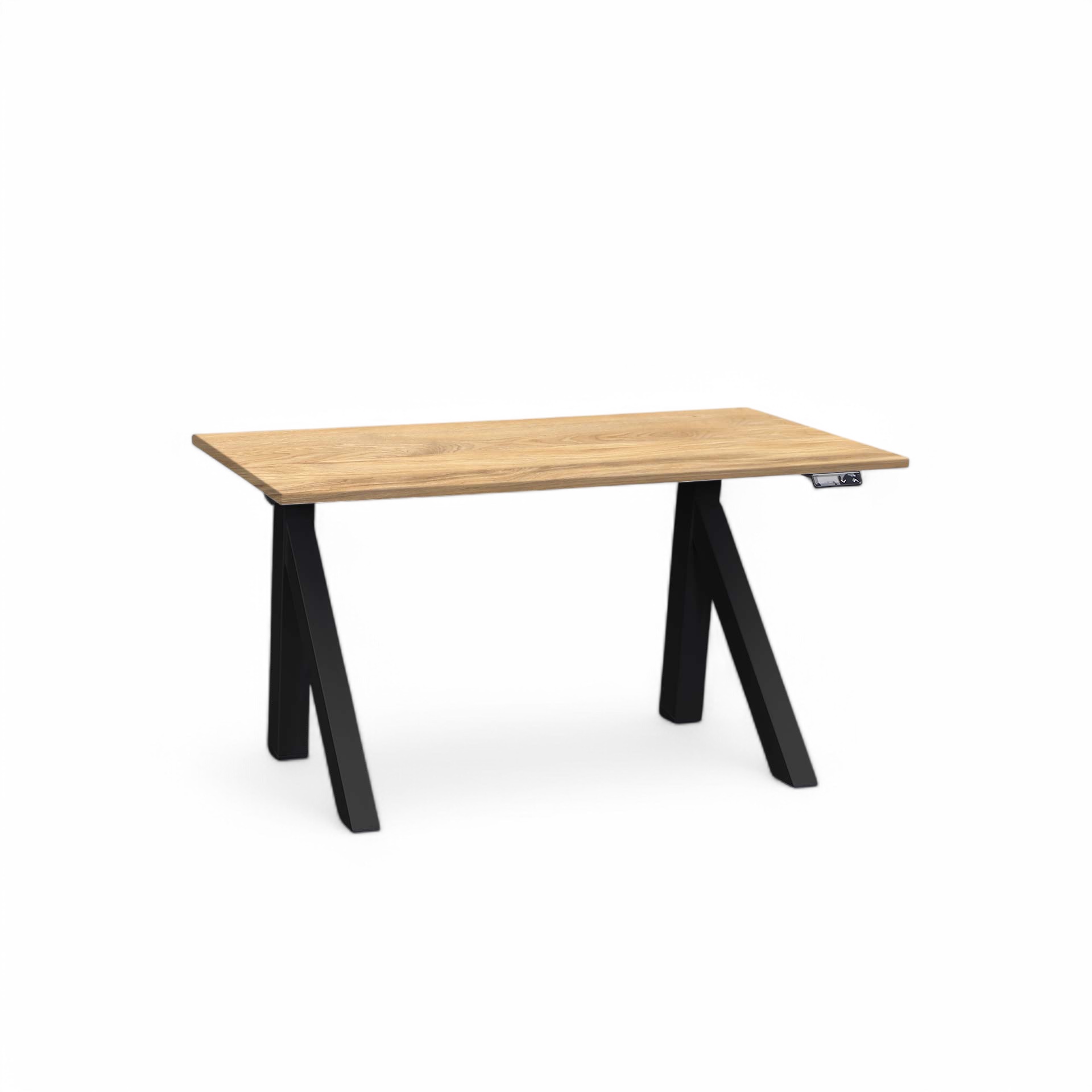 Elektrisch höhenverstellbarer Schreibtisch Tradingzone Design Lift (Eiche dunkel, Neu, 120x70, Schwarz)