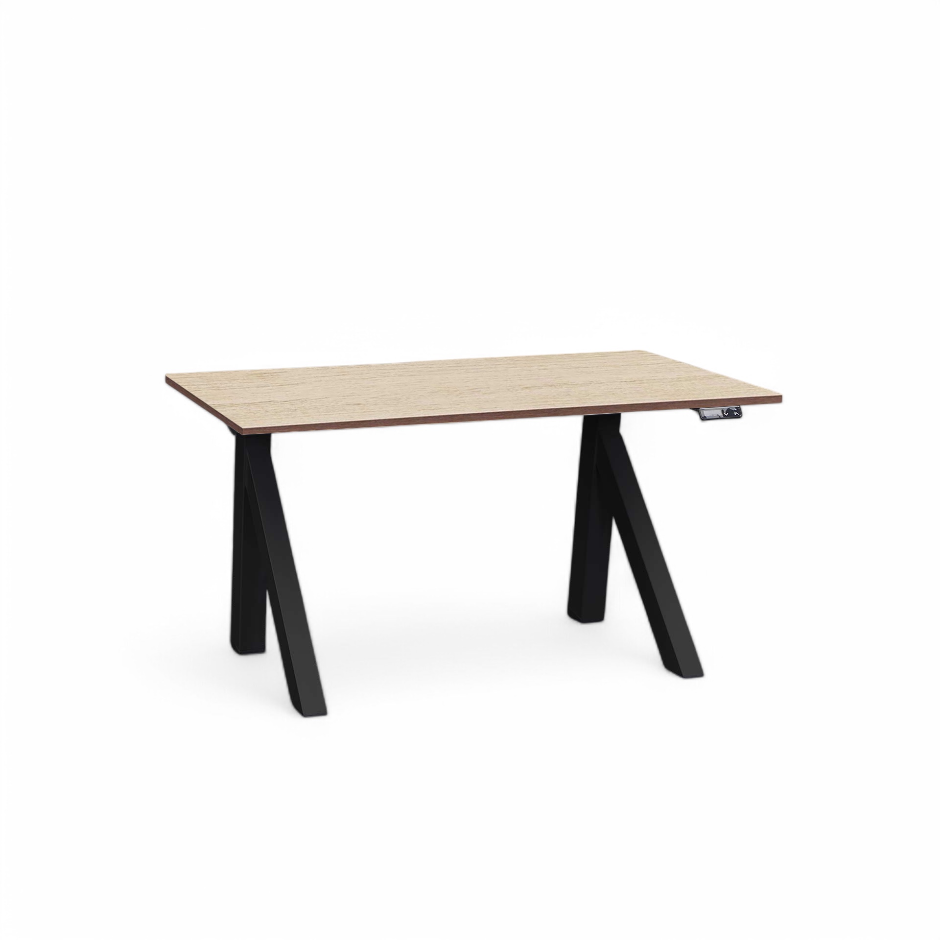 Ergonomique Bureau à hauteur réglable électriquement Tradingzone Design Lift 120x70 cm, Chêne clair/Noir, Nouveau, Pupitre - idéal pour le bureau ou la maison