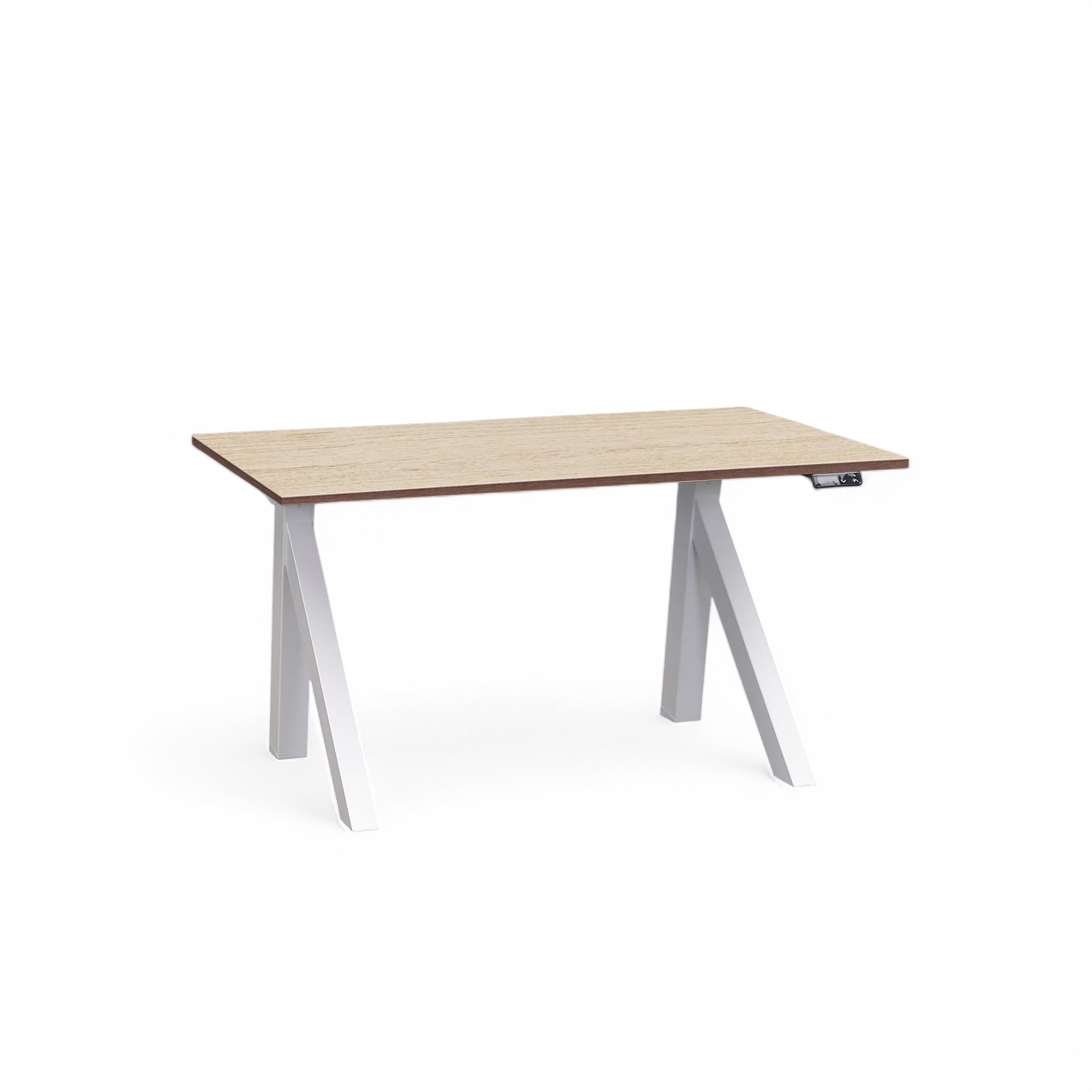 Ergonomischer Elektrisch höhenverstellbarer Schreibtisch Tradingzone Design Lift 120x70 cm, Eiche hell/Weiss, Neu, Tisch - ideal fürs Homeoffice oder Büro