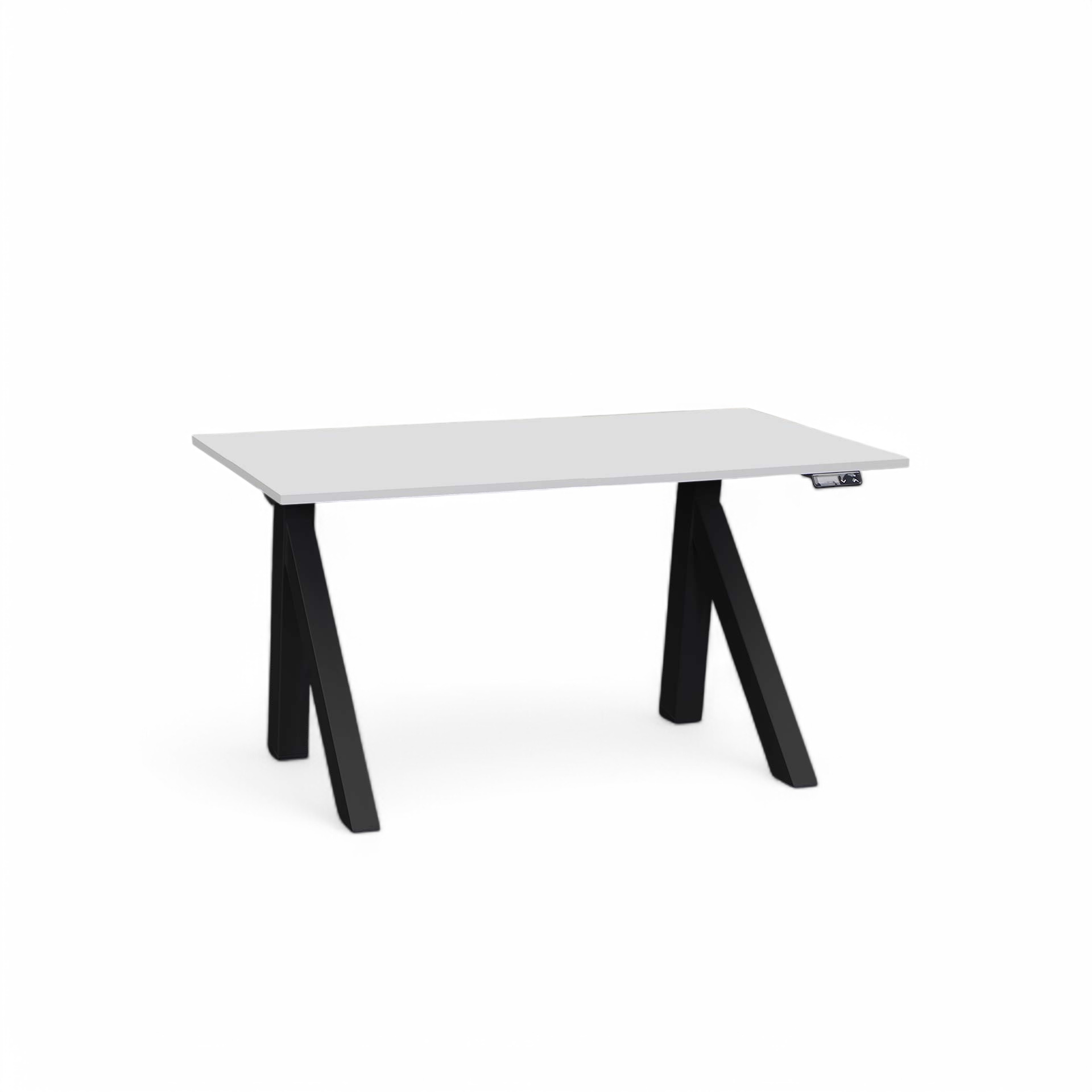 Ergonomischer Elektrisch höhenverstellbarer Schreibtisch Tradingzone Design Lift 120x70 cm, Lichtgrau/Schwarz, Neu, Tisch - ideal fürs Homeoffice oder Büro
