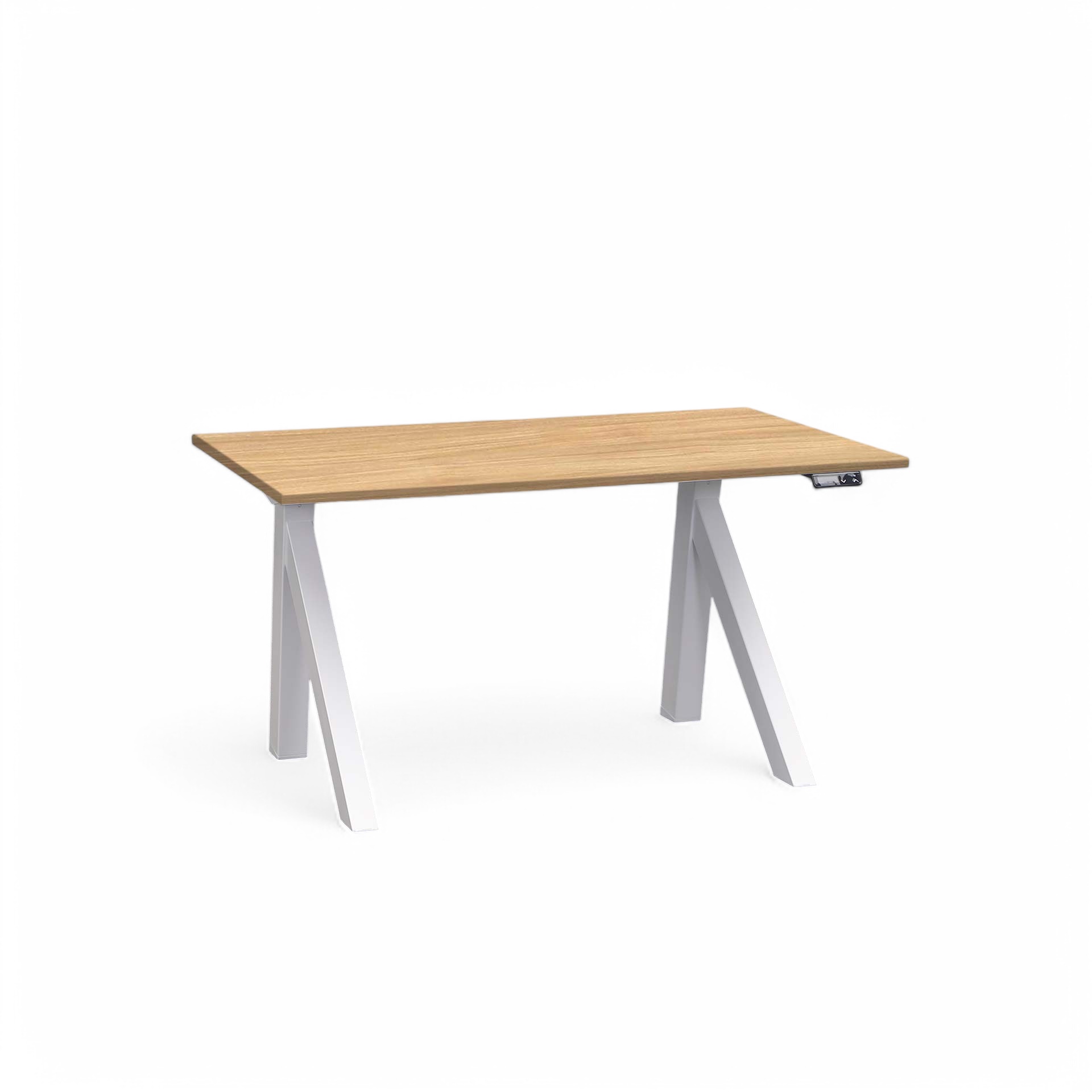 Elektrisch höhenverstellbarer Schreibtisch Tradingzone Design Lift (Nussbaum, Neu, 120x70, Weiss)