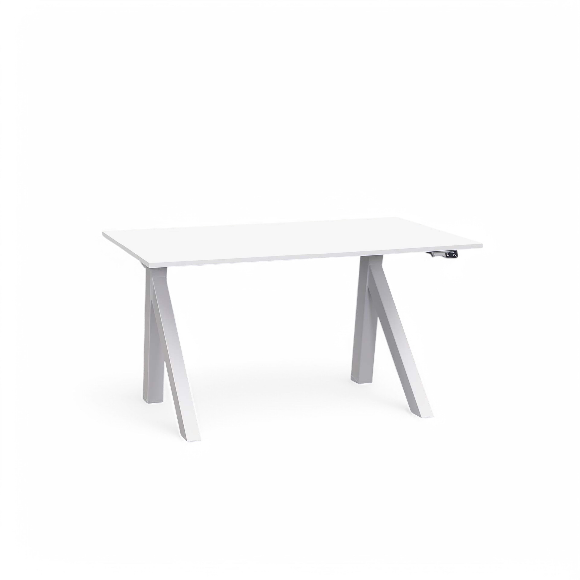 Ergonomischer Elektrisch höhenverstellbarer Schreibtisch Tradingzone Design Lift 120x70 cm, Weiss/Weiss, Neu, Tisch - ideal fürs Homeoffice oder Büro