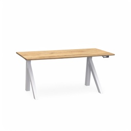 Elektrisch höhenverstellbarer Schreibtisch Tradingzone Design Lift (Eiche dunkel, Neu, 140x70, Weiss)