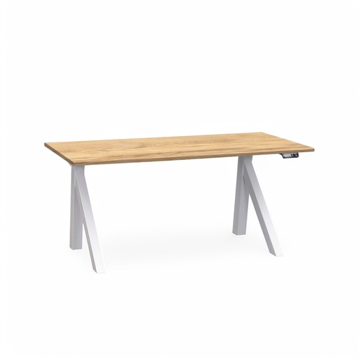 Elektrisch höhenverstellbarer Schreibtisch Tradingzone Design Lift (Eiche dunkel, Neu, 140x70, Weiss)