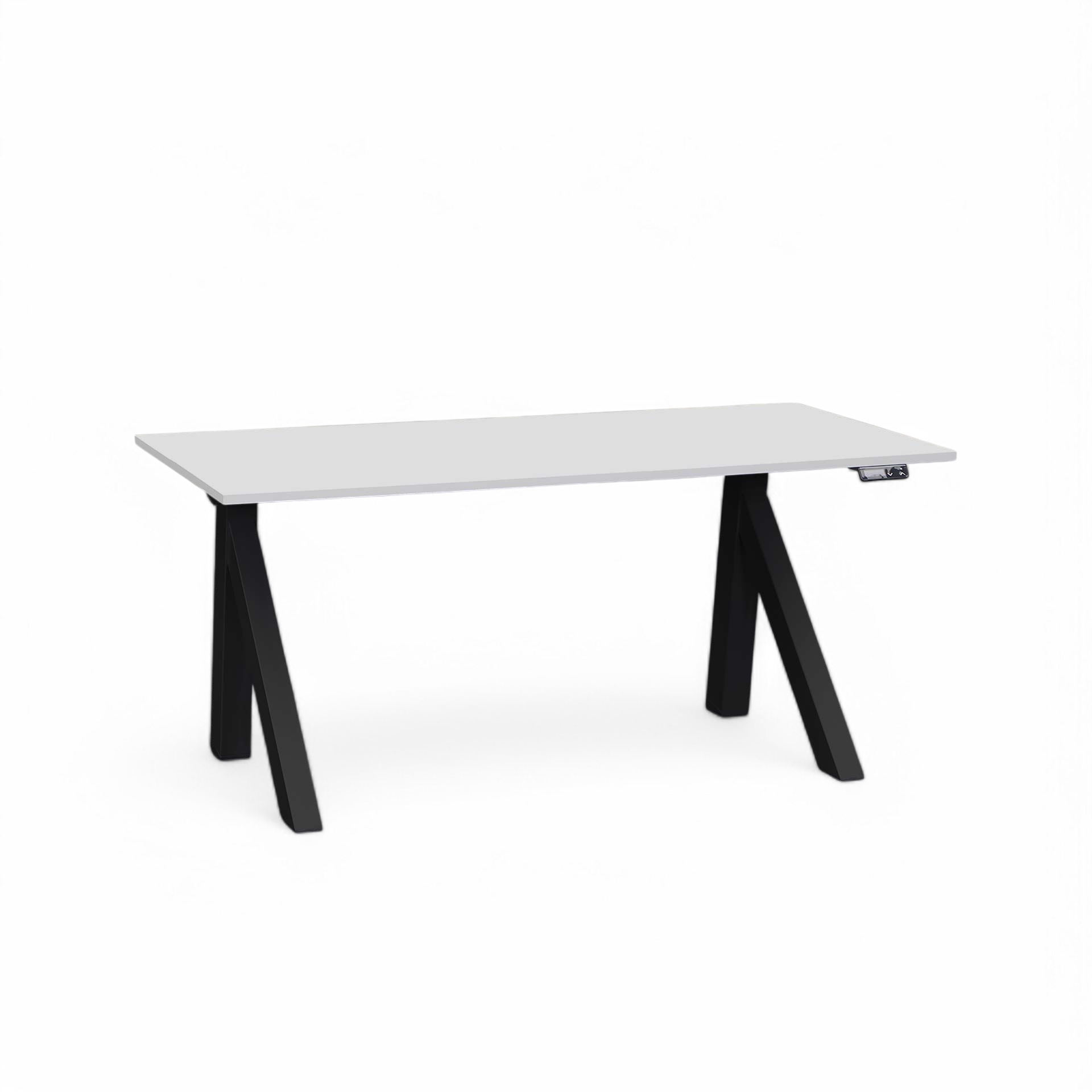 Ergonomique Bureau à hauteur réglable électriquement Tradingzone Design Lift 140x70 cm, Gris clair/Noir, Nouveau, Pupitre - idéal pour le bureau ou la maison