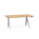 Elektrisch höhenverstellbarer Schreibtisch Tradingzone Design Lift (Nussbaum, Neu, 140x70, Weiss)