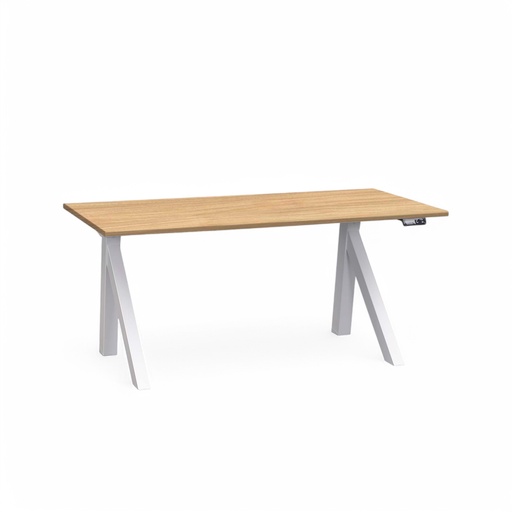 Elektrisch höhenverstellbarer Schreibtisch Tradingzone Design Lift (Nussbaum, Neu, 140x70, Weiss)