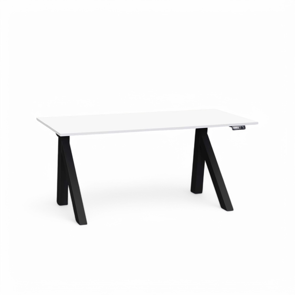 Elektrisch höhenverstellbarer Schreibtisch Tradingzone Design Lift (Weiss, Neu, 140x70, Schwarz)