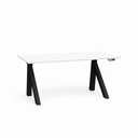 Elektrisch höhenverstellbarer Schreibtisch Tradingzone Design Lift (Weiss, Neu, 140x70, Schwarz)