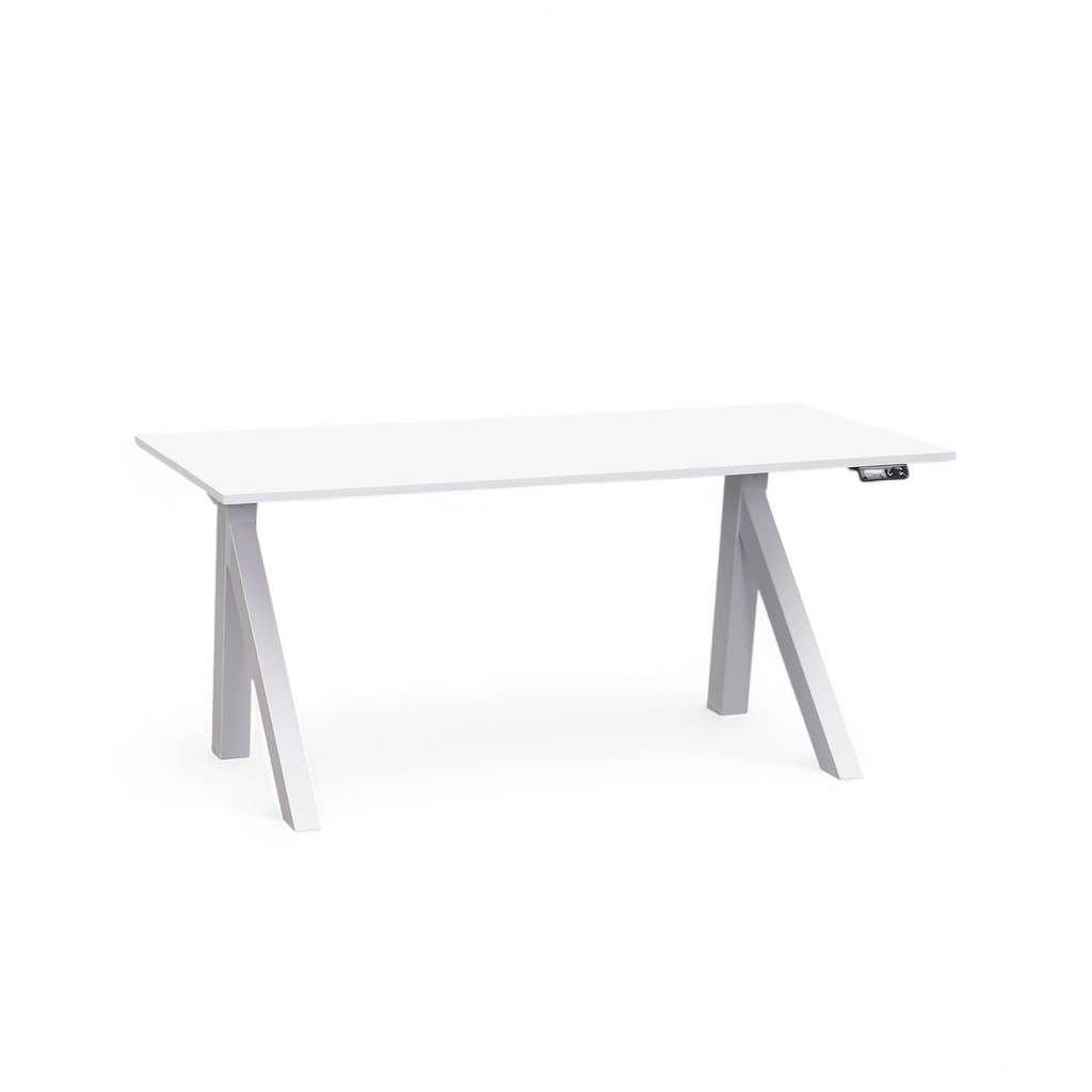 Elektrisch höhenverstellbarer Schreibtisch Tradingzone Design Lift (Weiss, Neu, 140x70, Weiss)