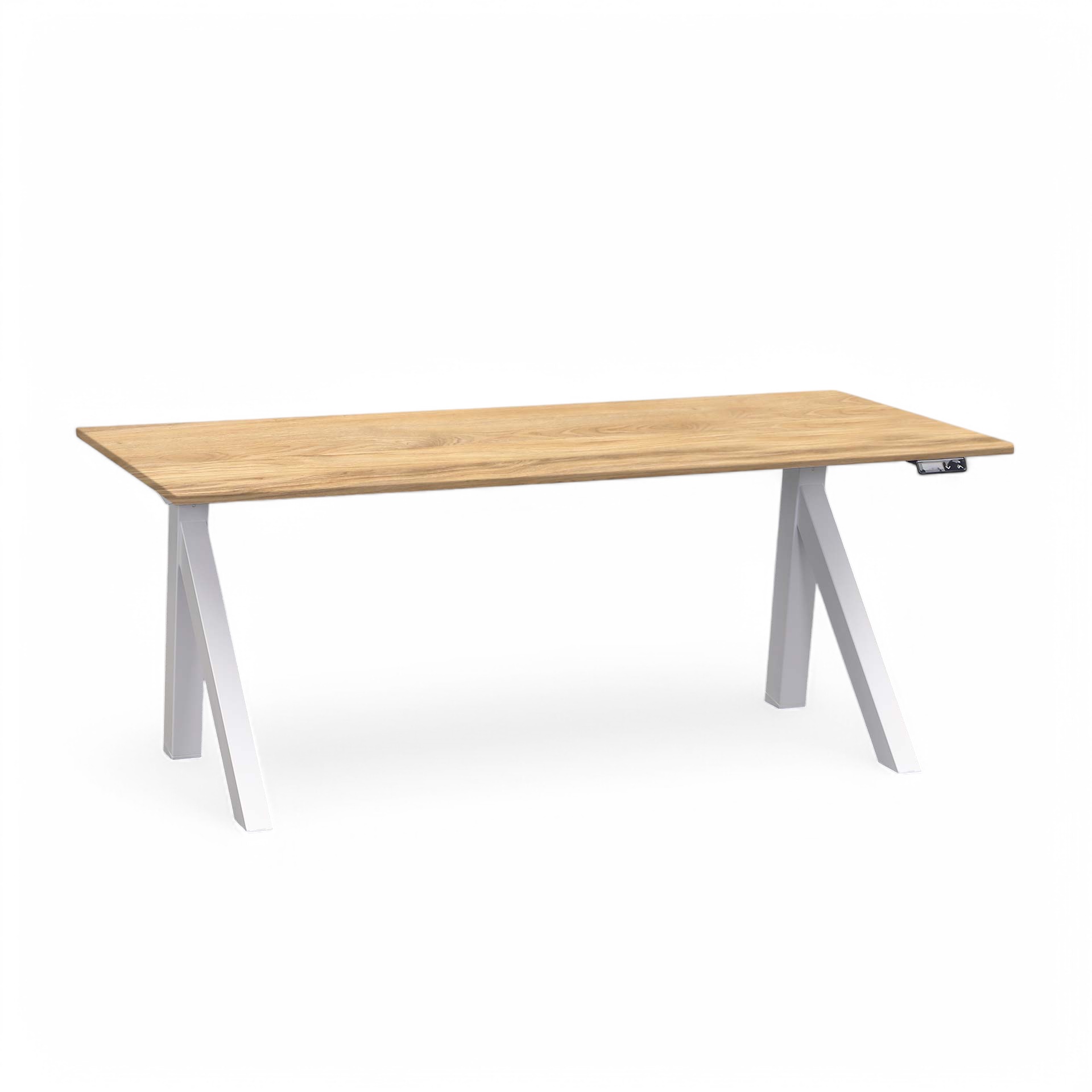 Elektrisch höhenverstellbarer Schreibtisch Tradingzone Design Lift (Eiche dunkel, Neu, 160x80, Weiss)