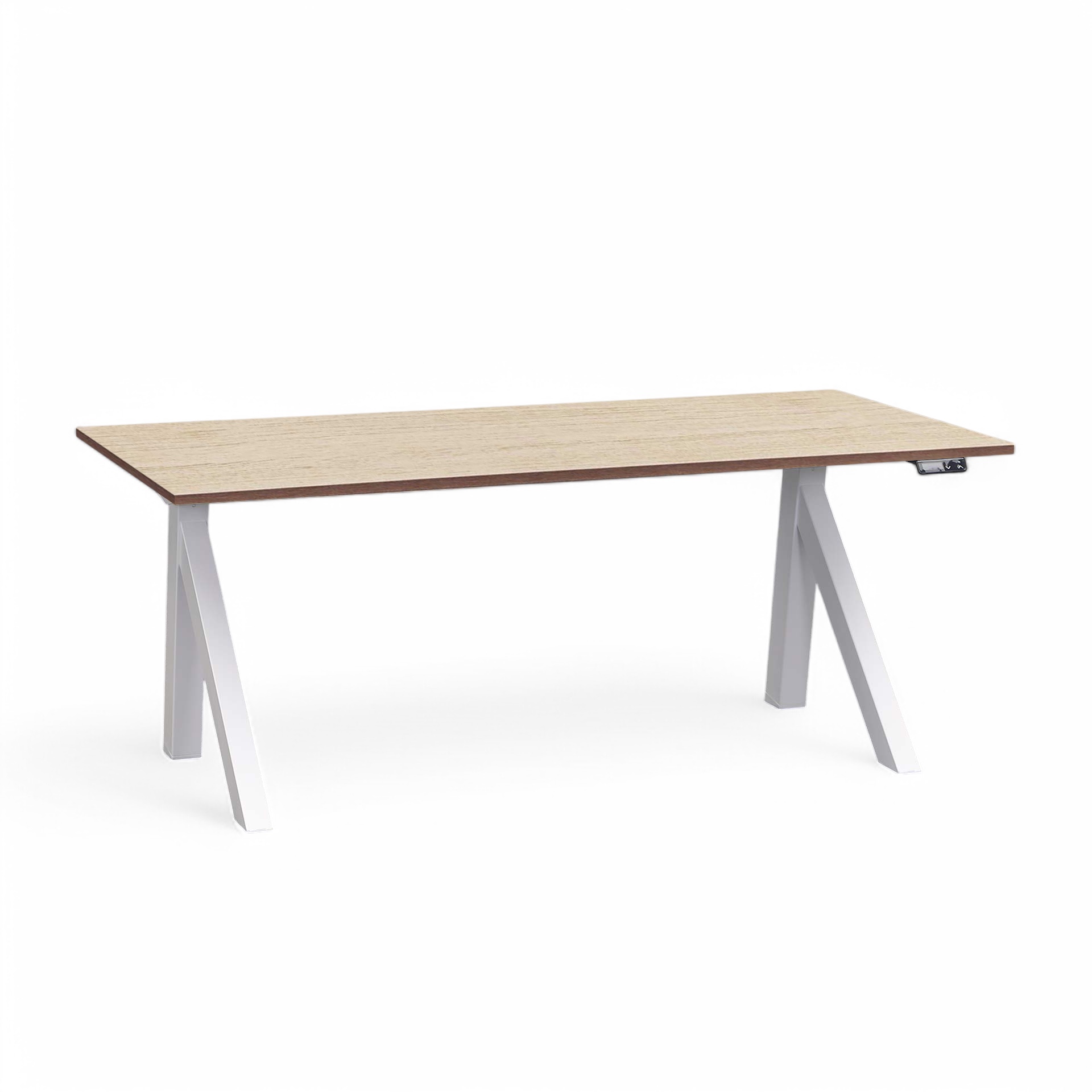 Elektrisch höhenverstellbarer Schreibtisch Tradingzone Design Lift (Eiche hell, Neu, 160x80, Weiss)