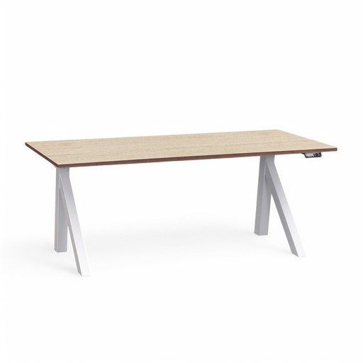 Elektrisch höhenverstellbarer Schreibtisch Tradingzone Design Lift (Neu, 160x80, Eiche hell, Weiss)
