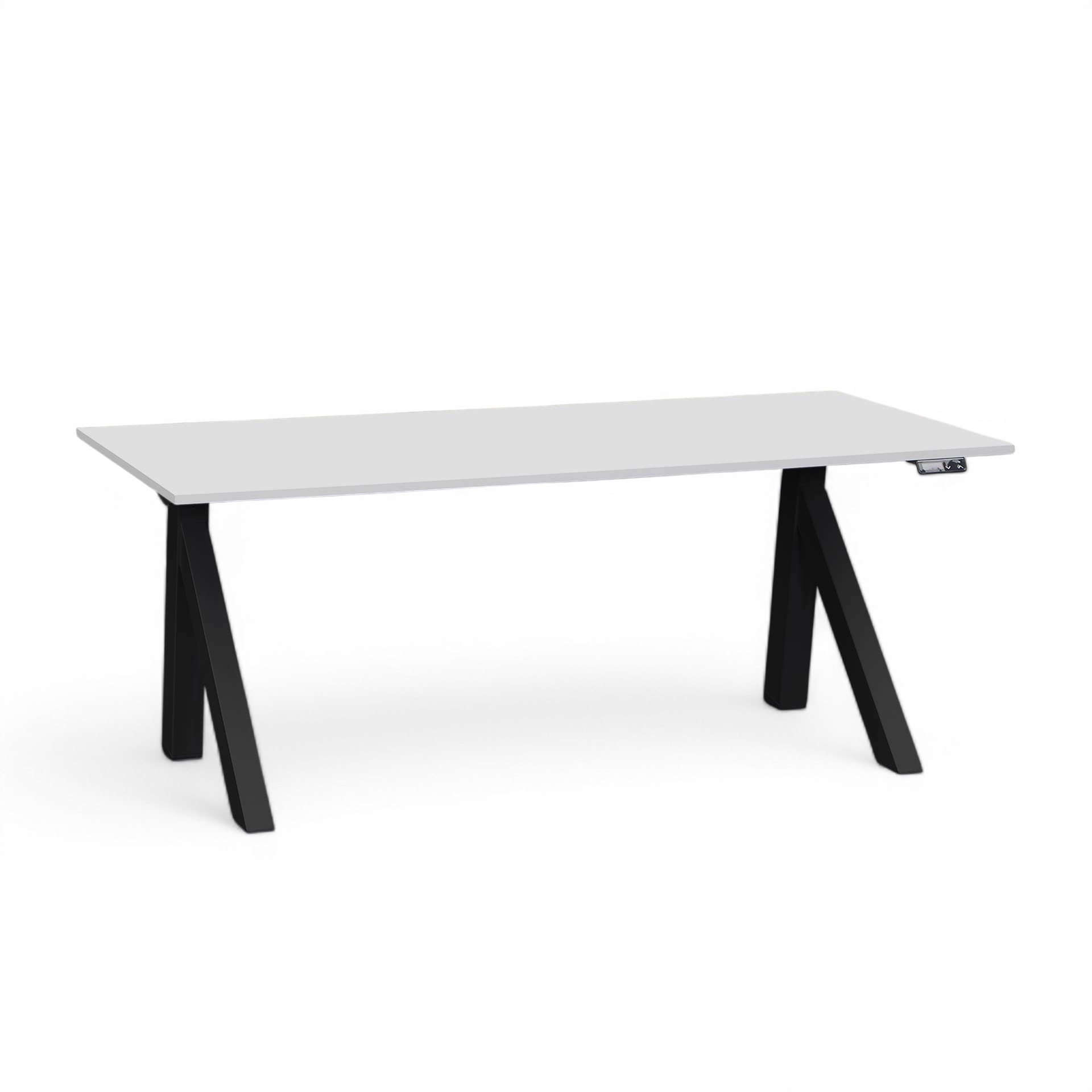 Ergonomique Bureau à hauteur réglable électriquement Tradingzone Design Lift 160x80 cm, Gris clair/Noir, Nouveau, Pupitre - idéal pour le bureau ou la maison