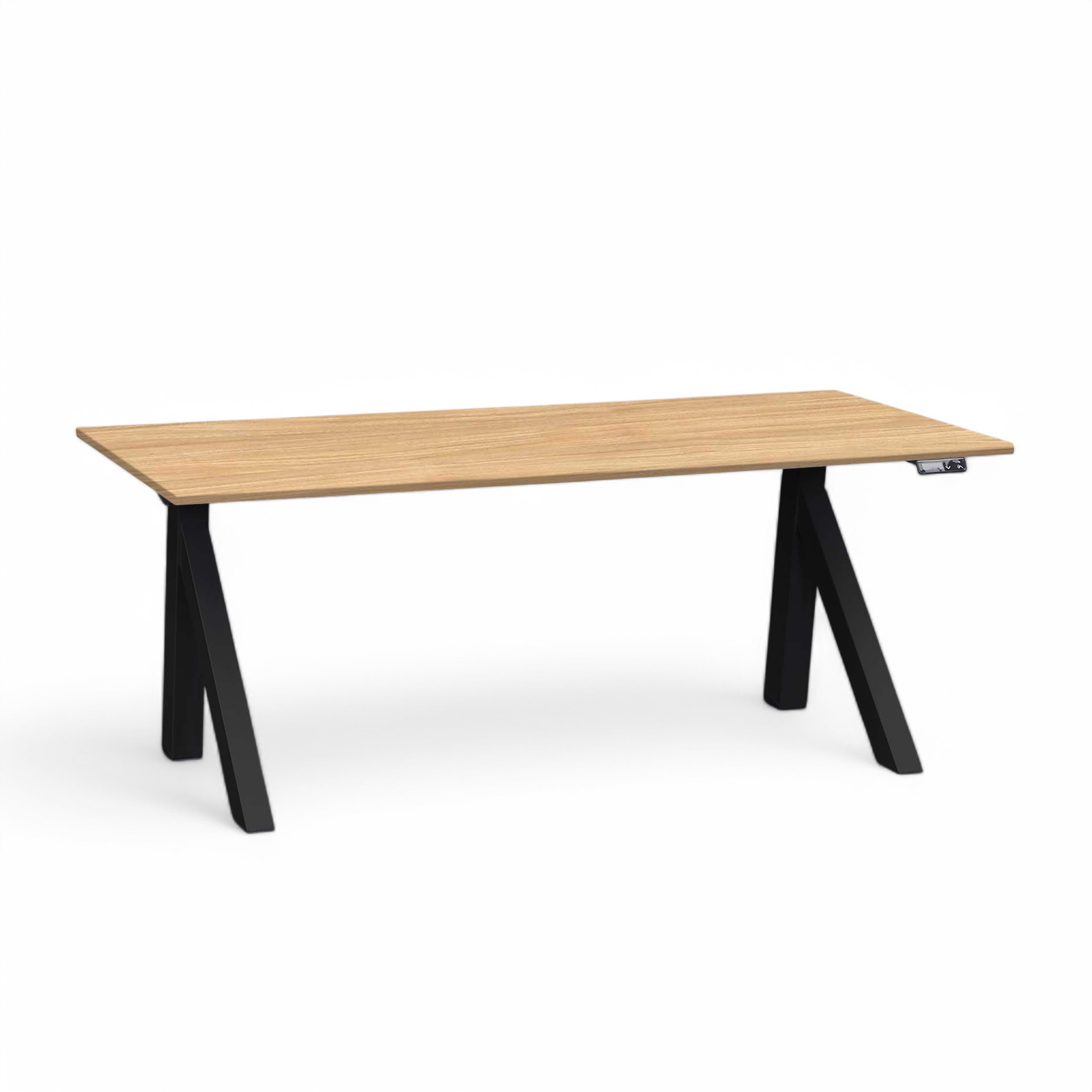 Elektrisch höhenverstellbarer Schreibtisch Tradingzone Design Lift (Nussbaum, Neu, 160x80, Schwarz)