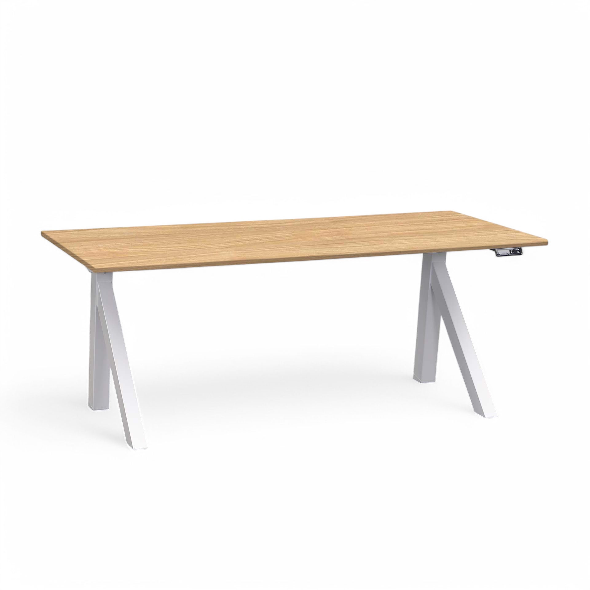 Elektrisch höhenverstellbarer Schreibtisch Tradingzone Design Lift (Nussbaum, Neu, 160x80, Weiss)