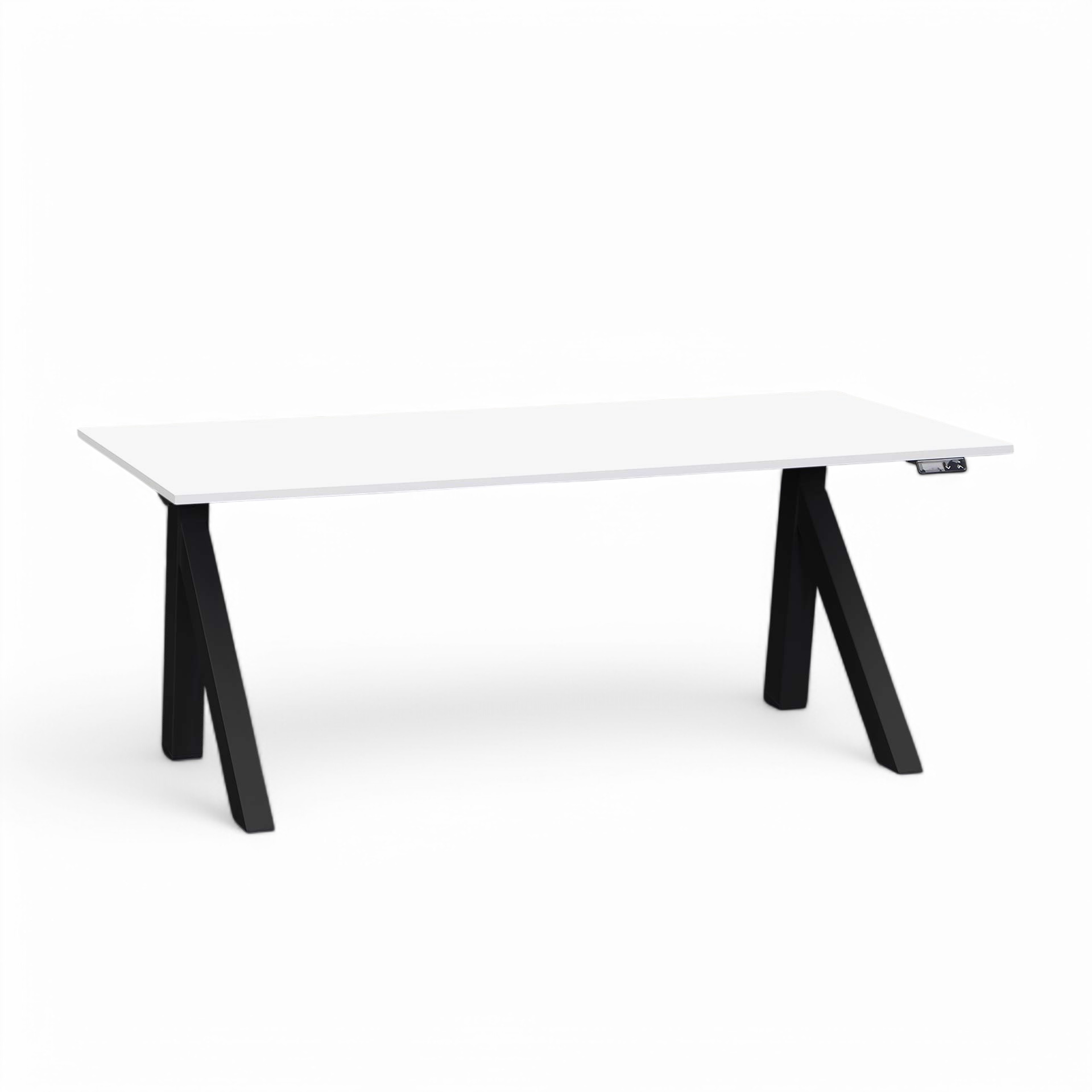 Ergonomique Bureau à hauteur réglable électriquement Tradingzone Design Lift 160x80 cm, Blanc/Noir, Nouveau, Pupitre - idéal pour le bureau ou la maison