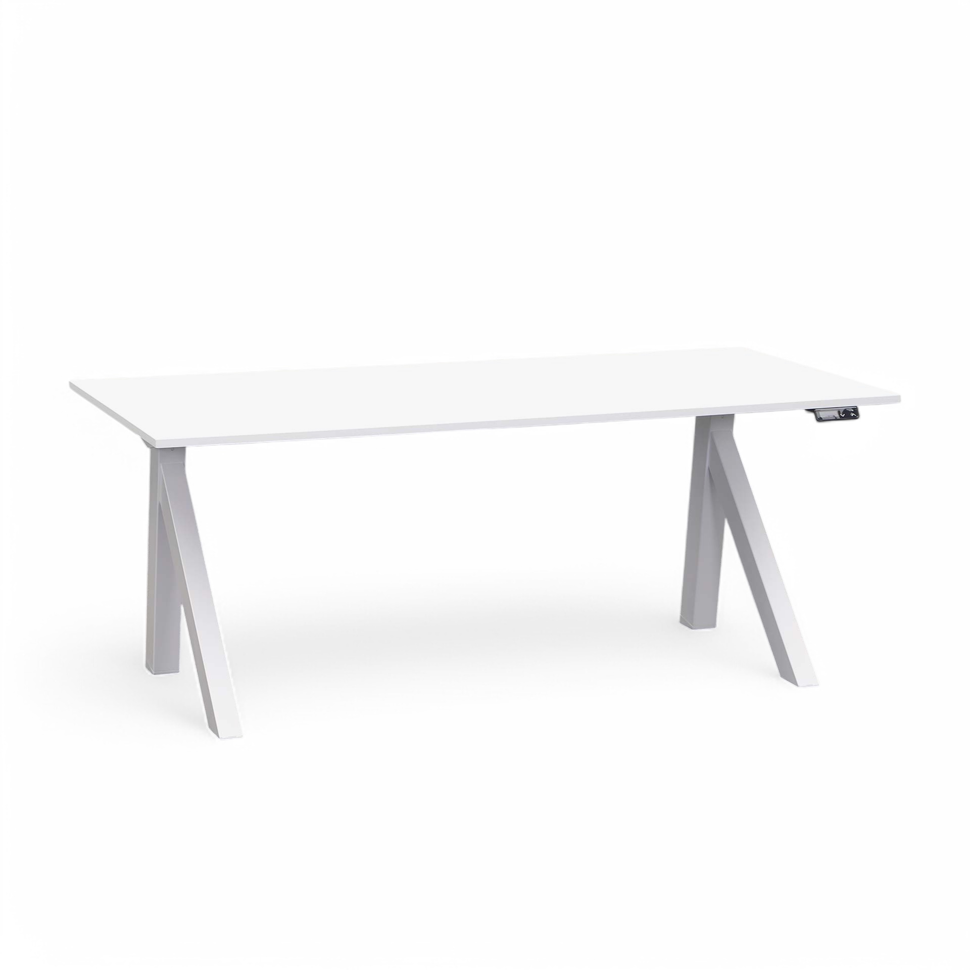 Elektrisch höhenverstellbarer Schreibtisch Tradingzone Design Lift (Weiss, Neu, 160x80, Weiss)