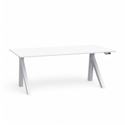 Elektrisch höhenverstellbarer Schreibtisch Tradingzone Design Lift (Sehr gut, 160x80, Weiss, Weiss)