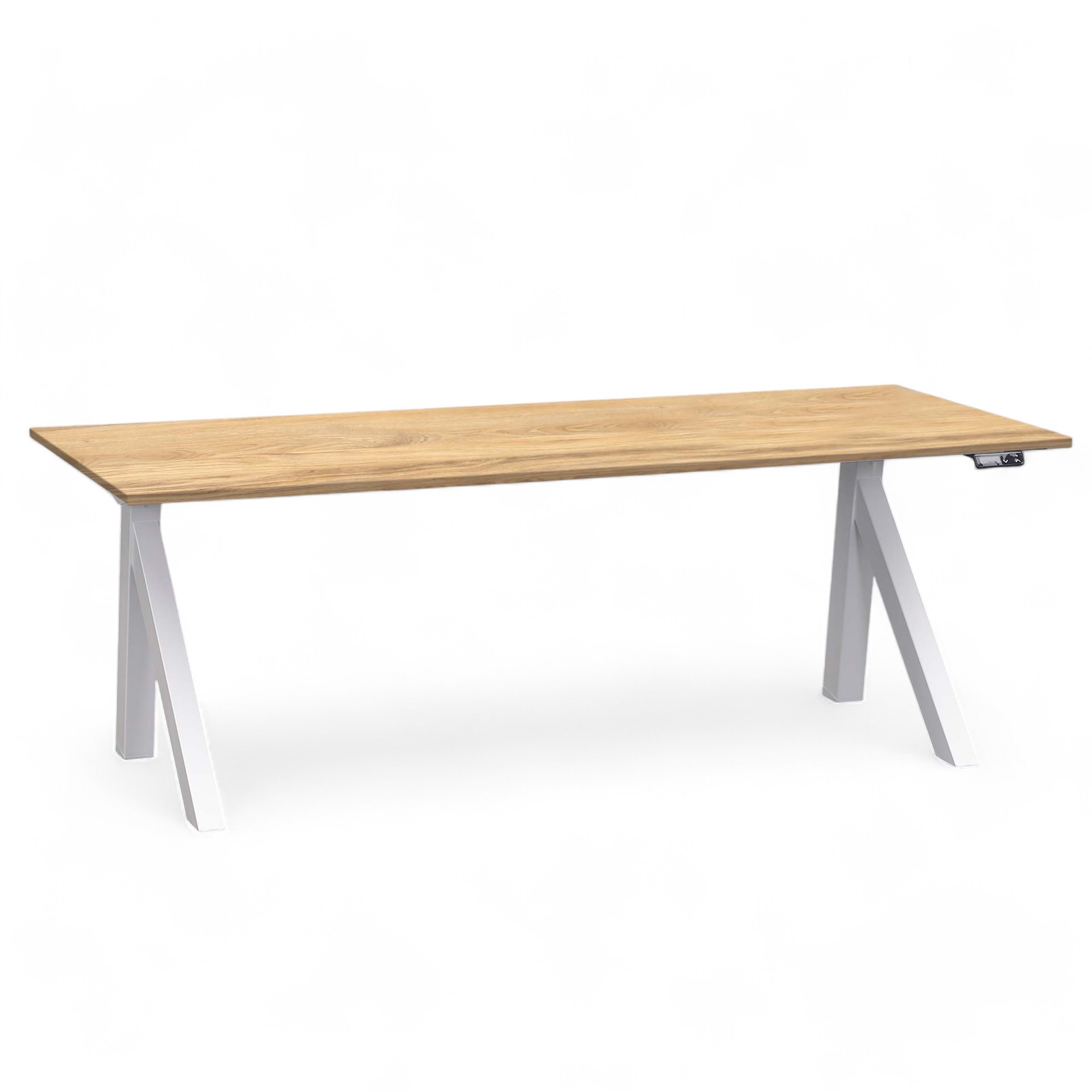 Ergonomischer Elektrisch höhenverstellbarer Schreibtisch Tradingzone Design Lift 180x80 cm, Eiche dunkel/Weiss, Neu, Tisch - ideal fürs Homeoffice oder Büro