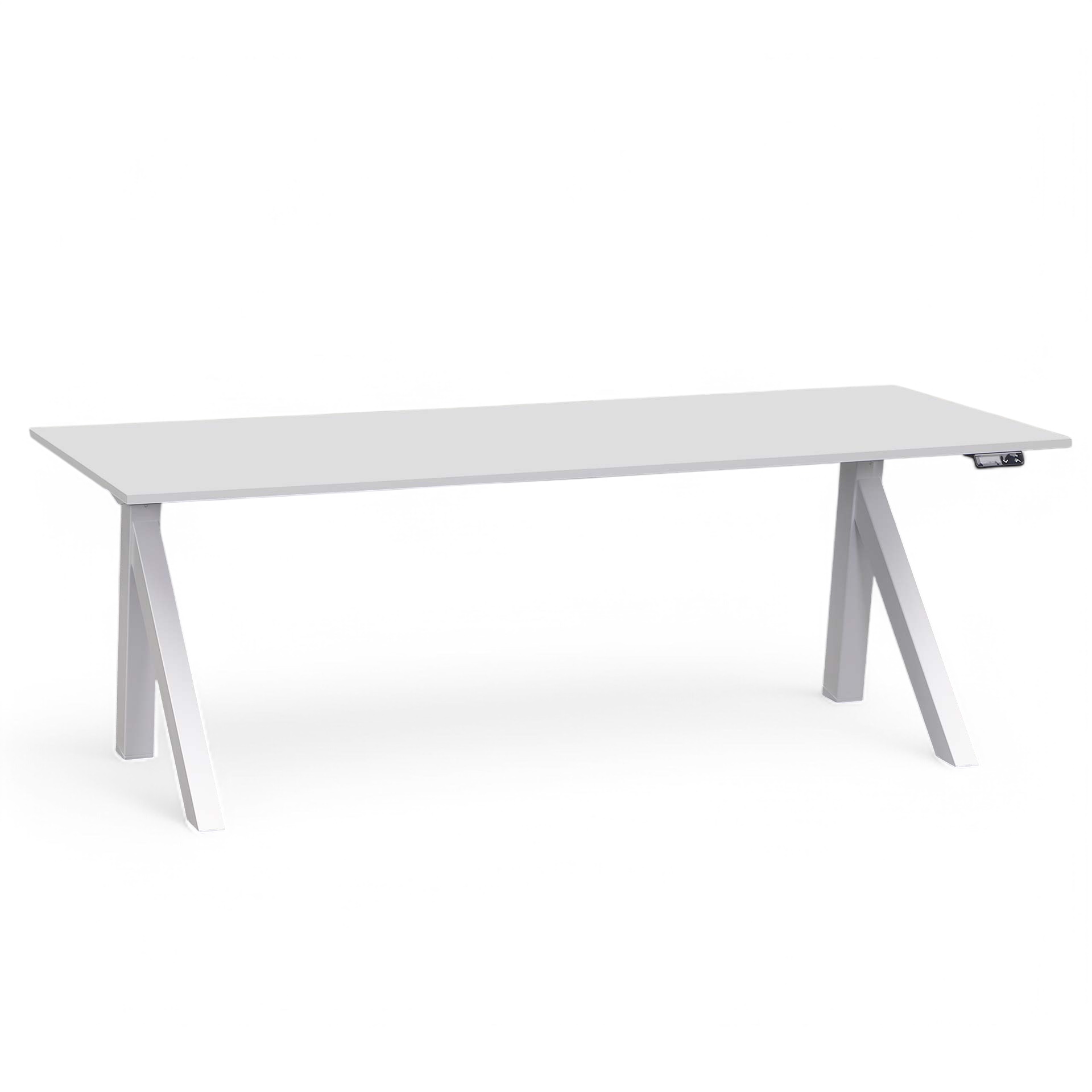 Ergonomique Bureau à hauteur réglable électriquement Tradingzone Design Lift 180x80 cm, Gris clair/Blanc, Nouveau, Pupitre - idéal pour le bureau ou la maison