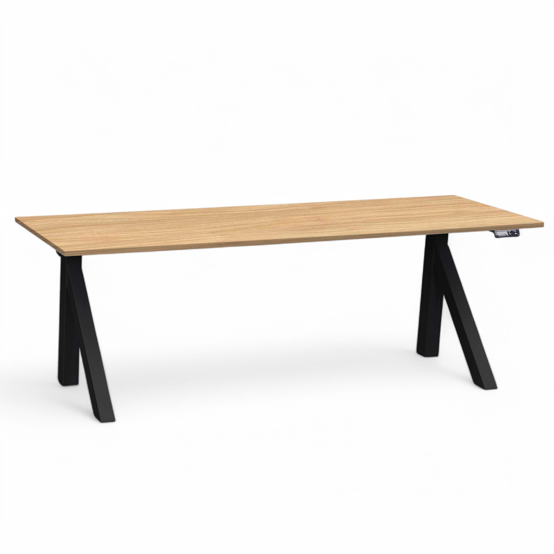 Elektrisch höhenverstellbarer Schreibtisch Tradingzone Design Lift (Nussbaum, Neu, 180x80, Schwarz)