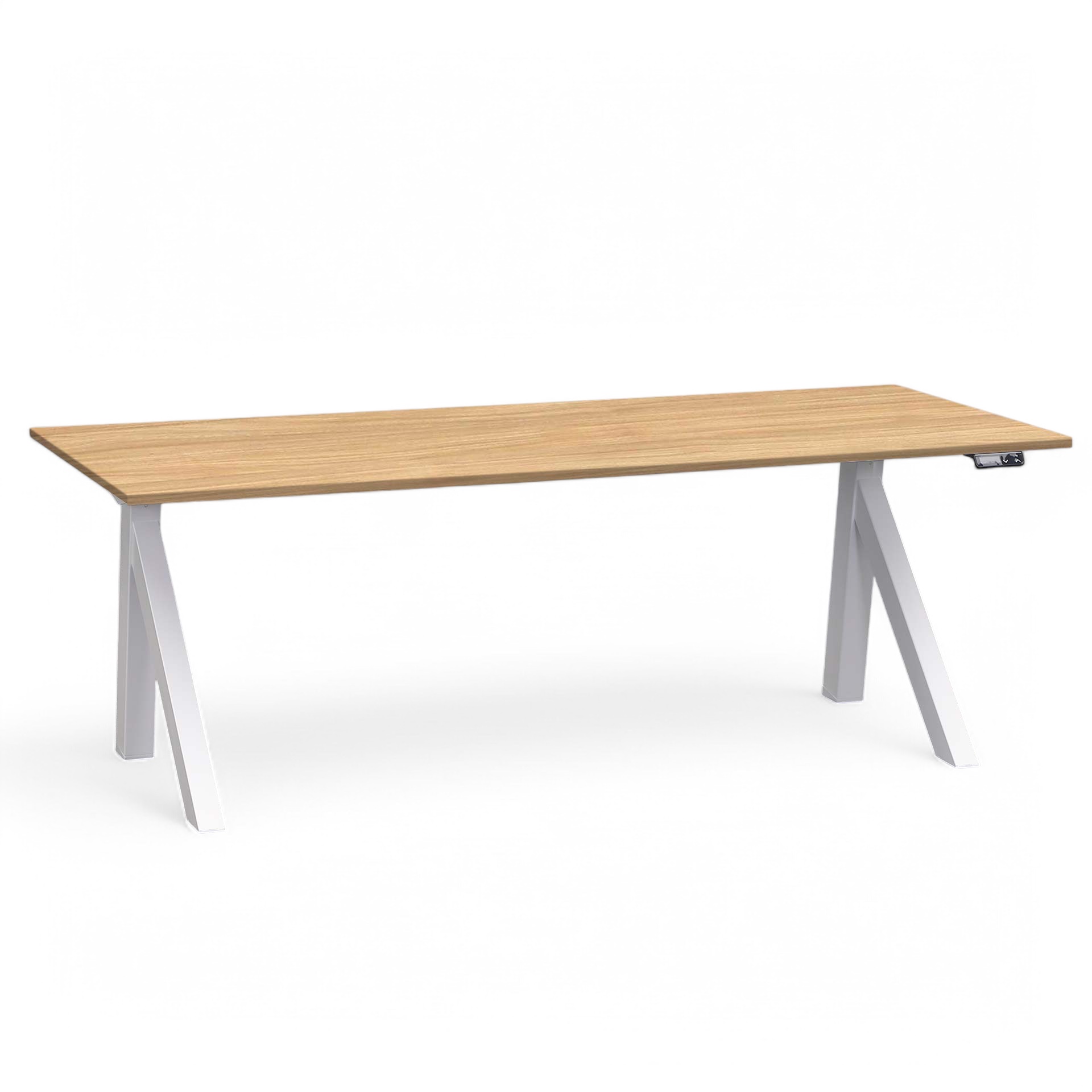 Elektrisch höhenverstellbarer Schreibtisch Tradingzone Design Lift (Nussbaum, Neu, 180x80, Weiss)