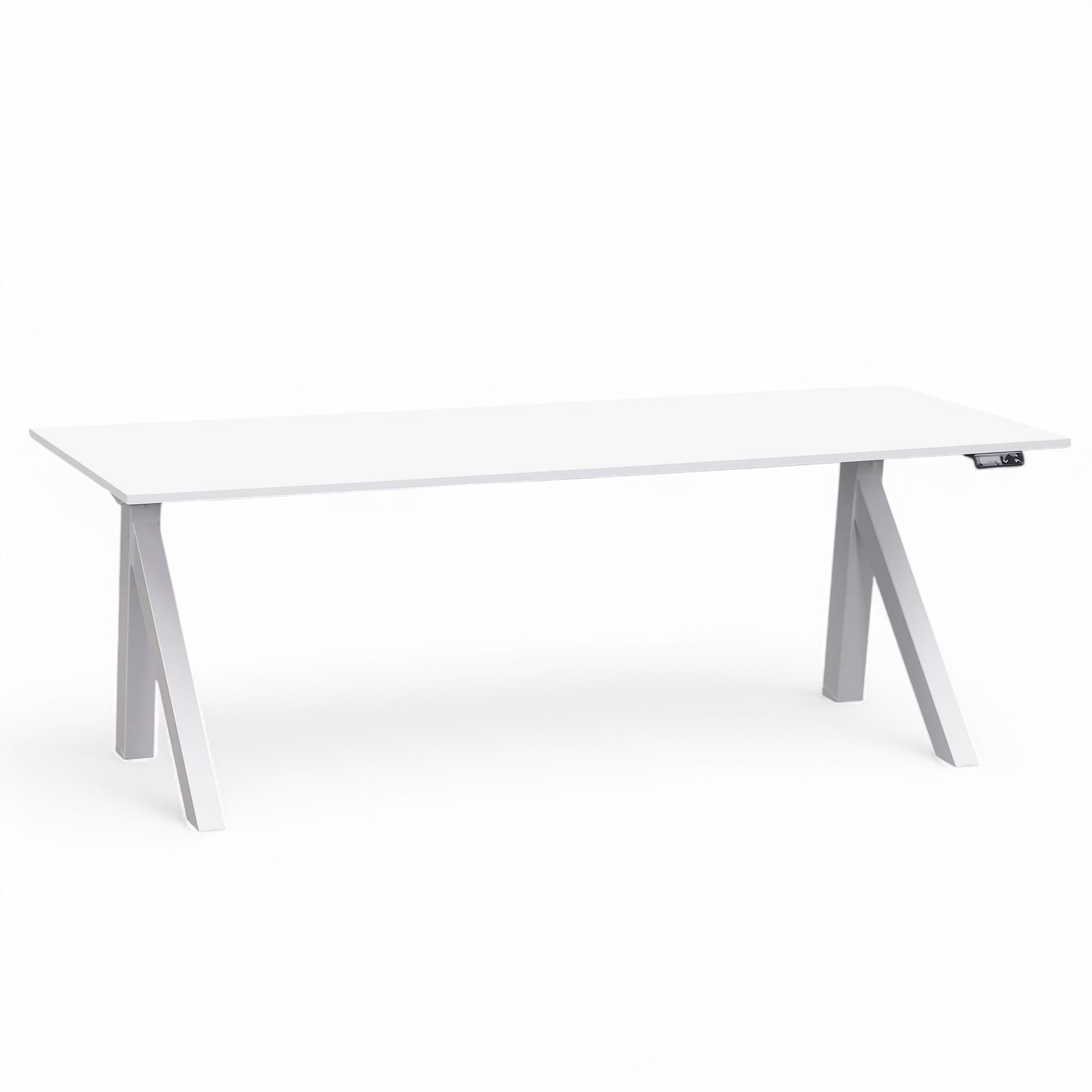 Ergonomischer Elektrisch höhenverstellbarer Schreibtisch Tradingzone Design Lift 180x80 cm, Weiss/Weiss, Neu, Tisch - ideal fürs Homeoffice oder Büro